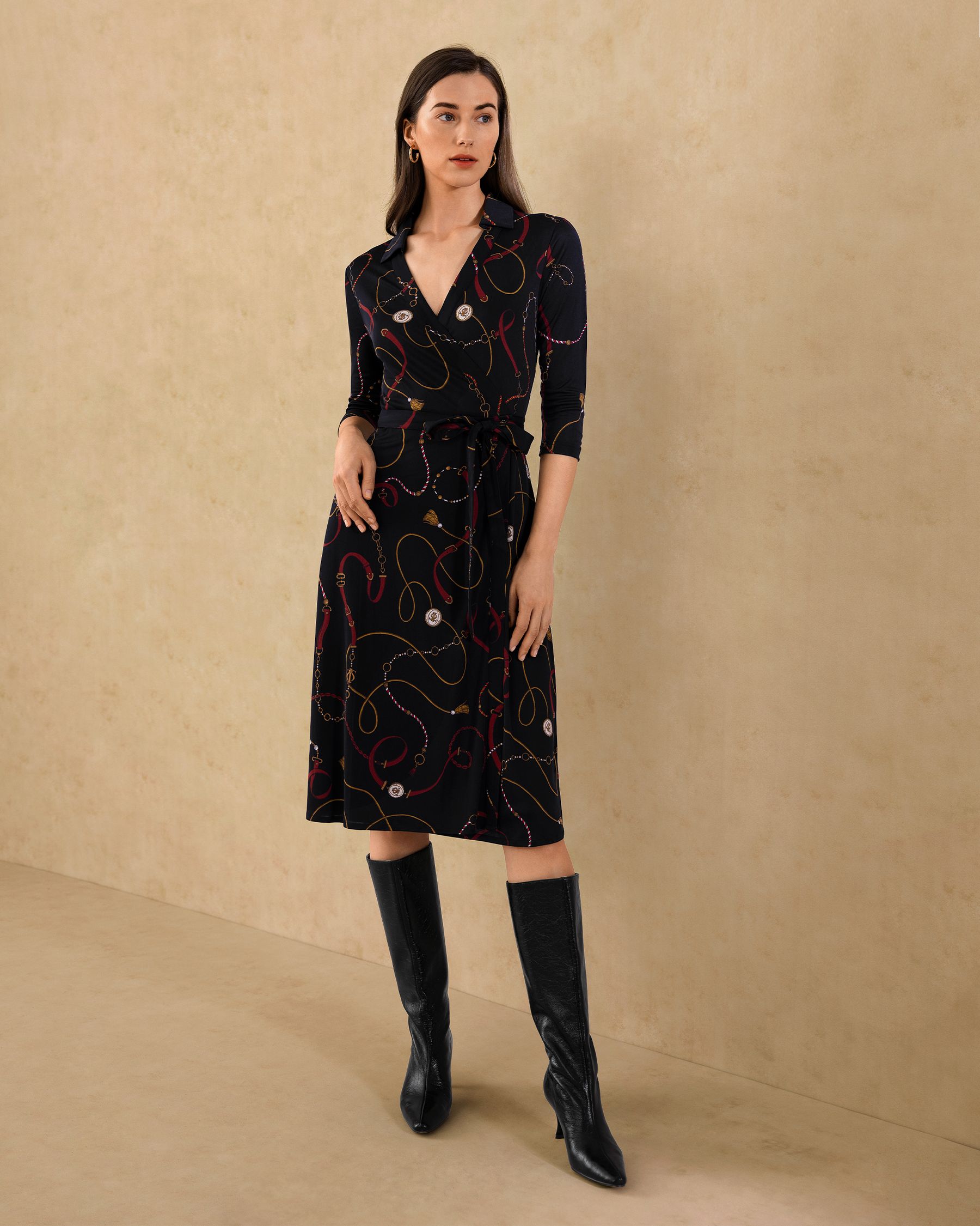 Louisville Print Wrap Dress