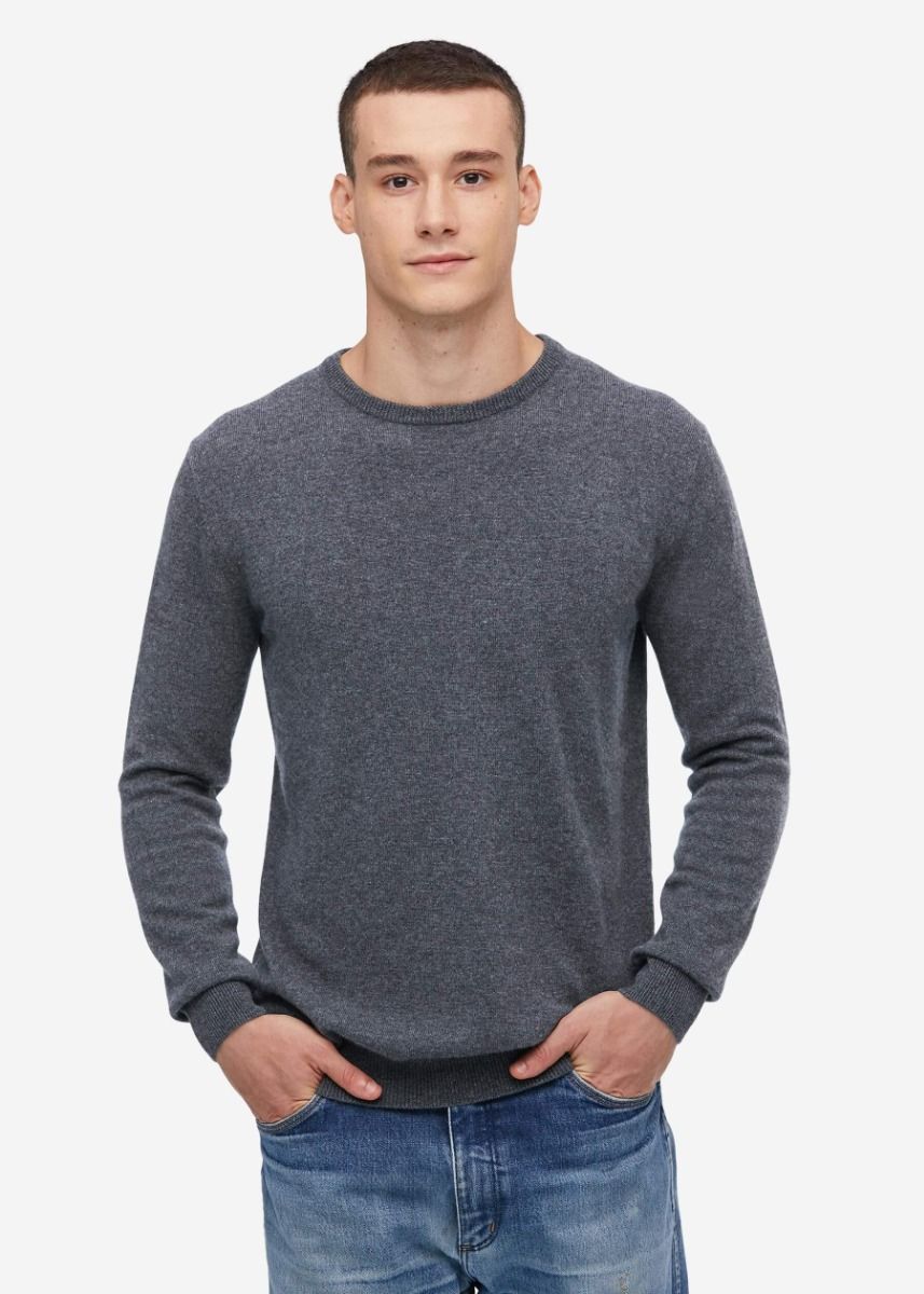 Crew Neck Cashmere Sweater For Men