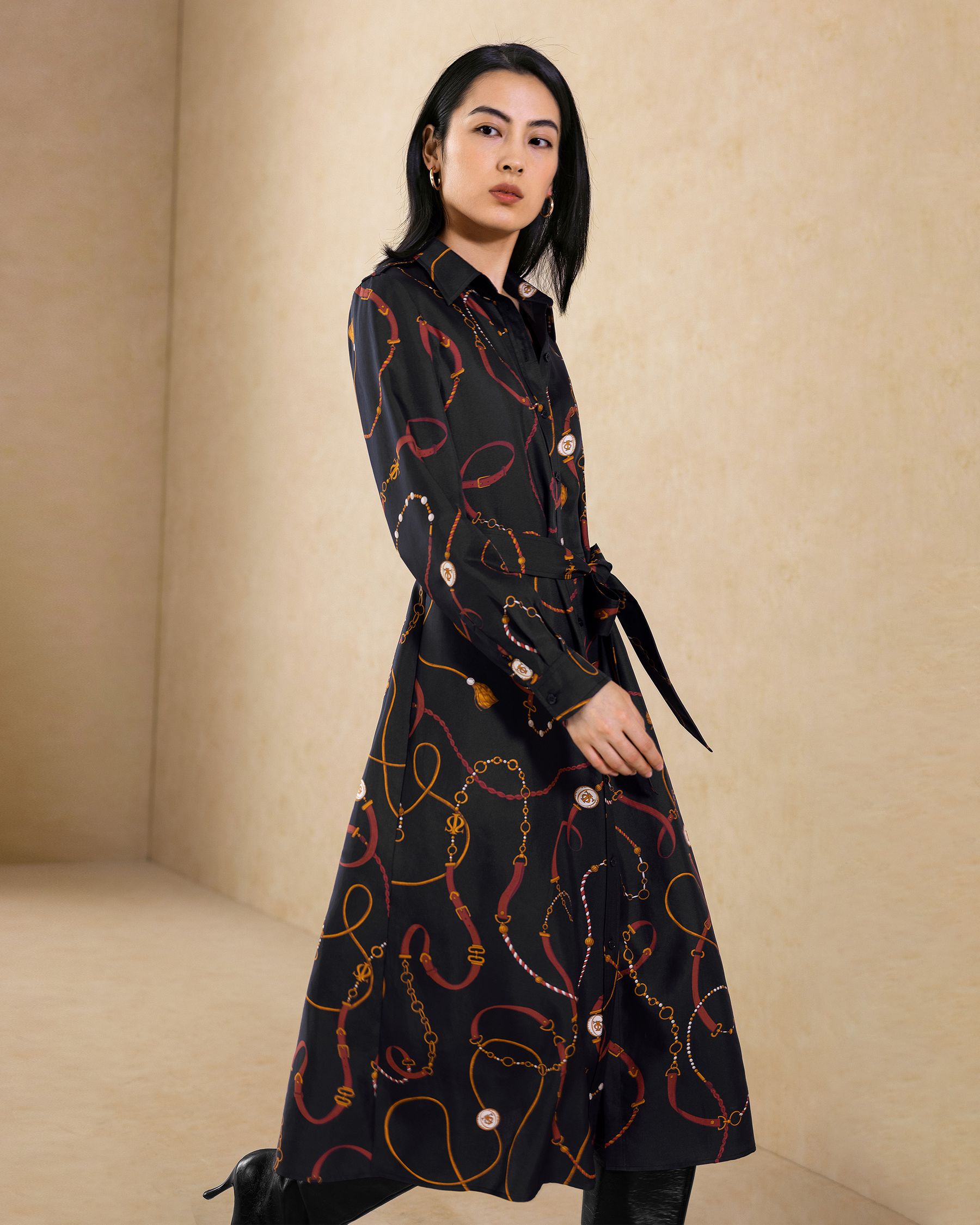 Trench-Kleid mit Louisville-Print