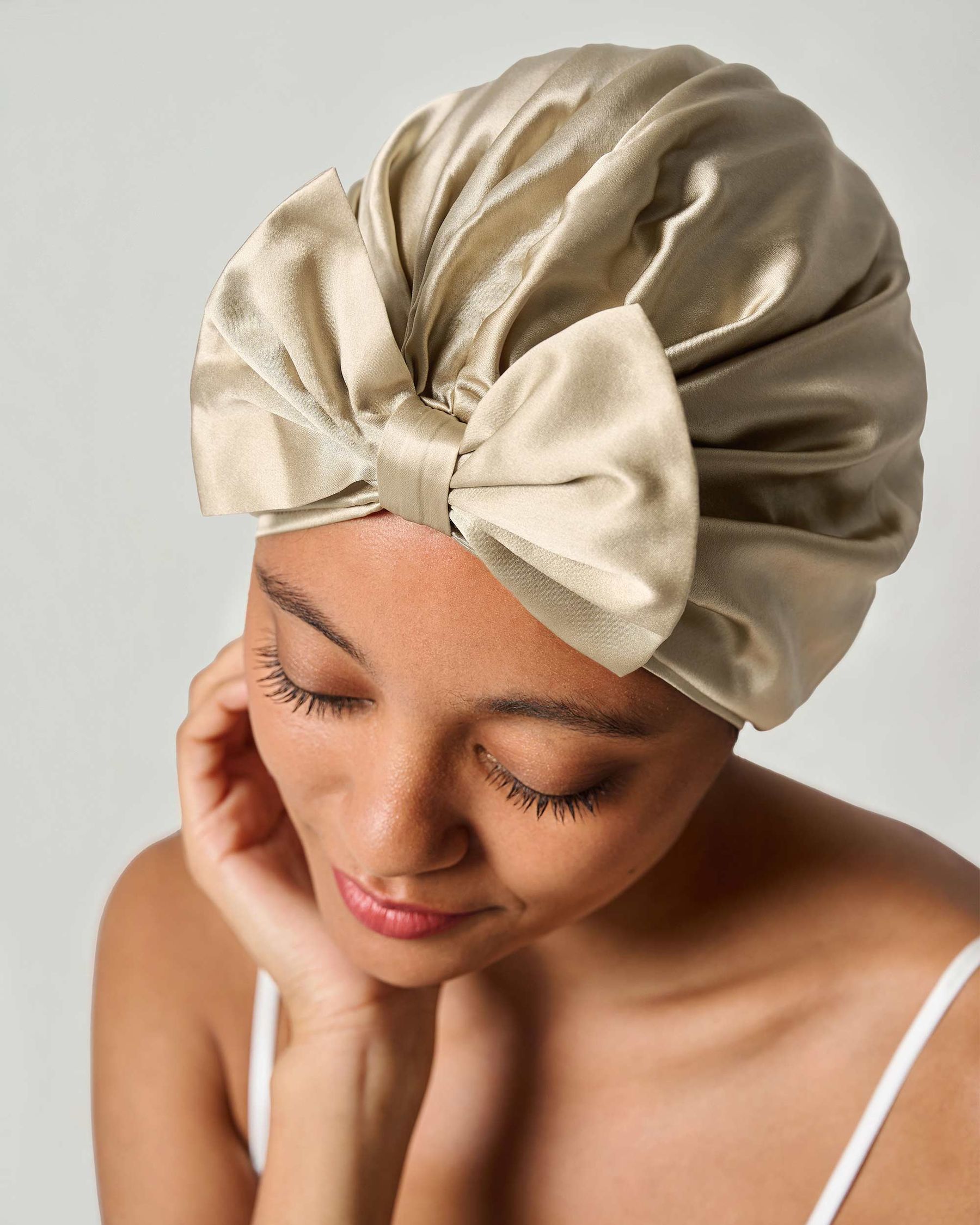 Vintage Bow-Knot Sleep Cap