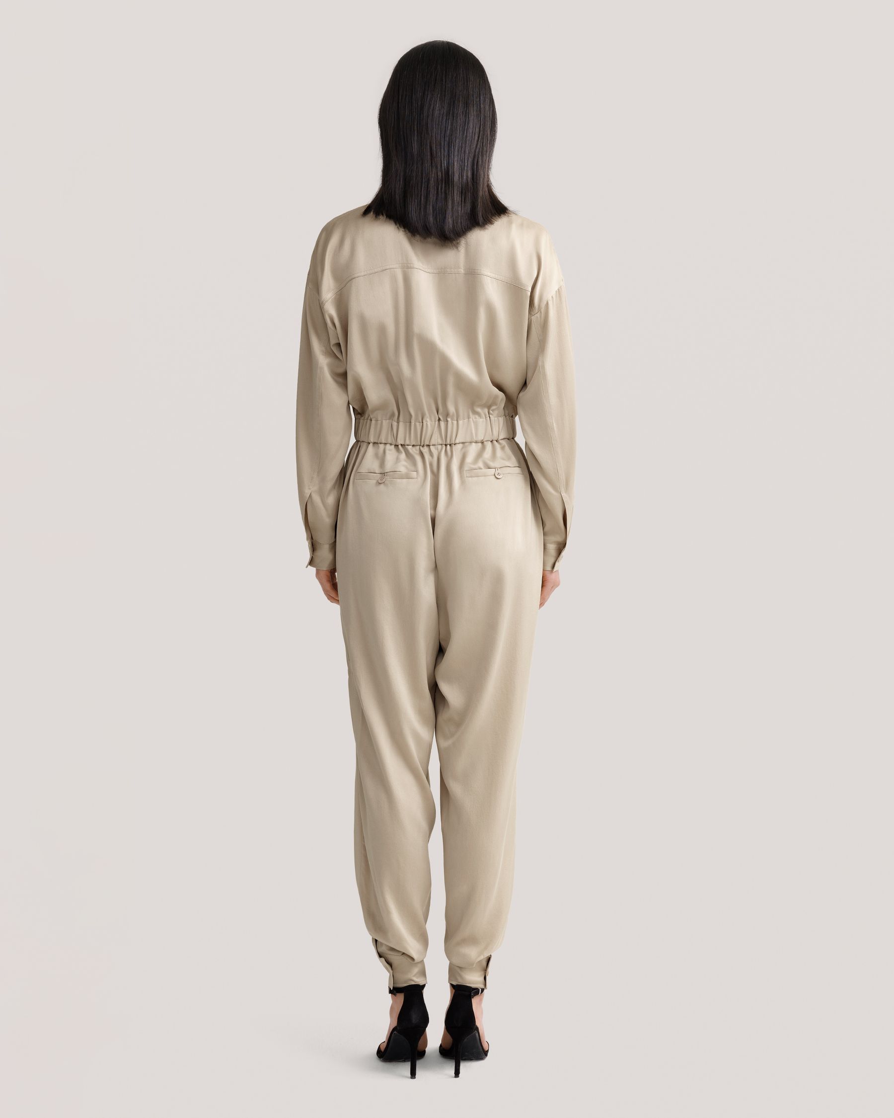 Sandtvättad Safari Jumpsuit