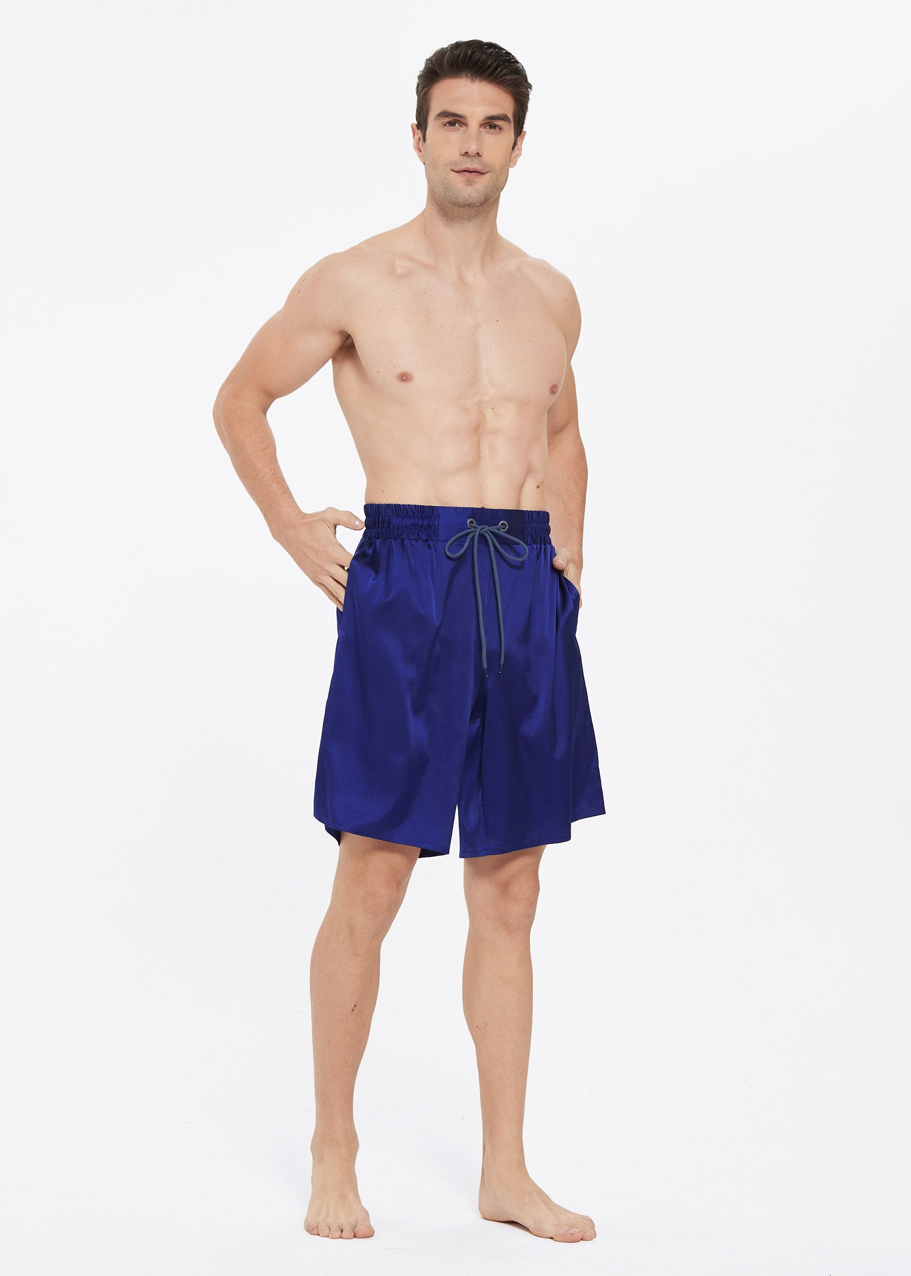 Bequeme Seide Lounge Shorts für Herren