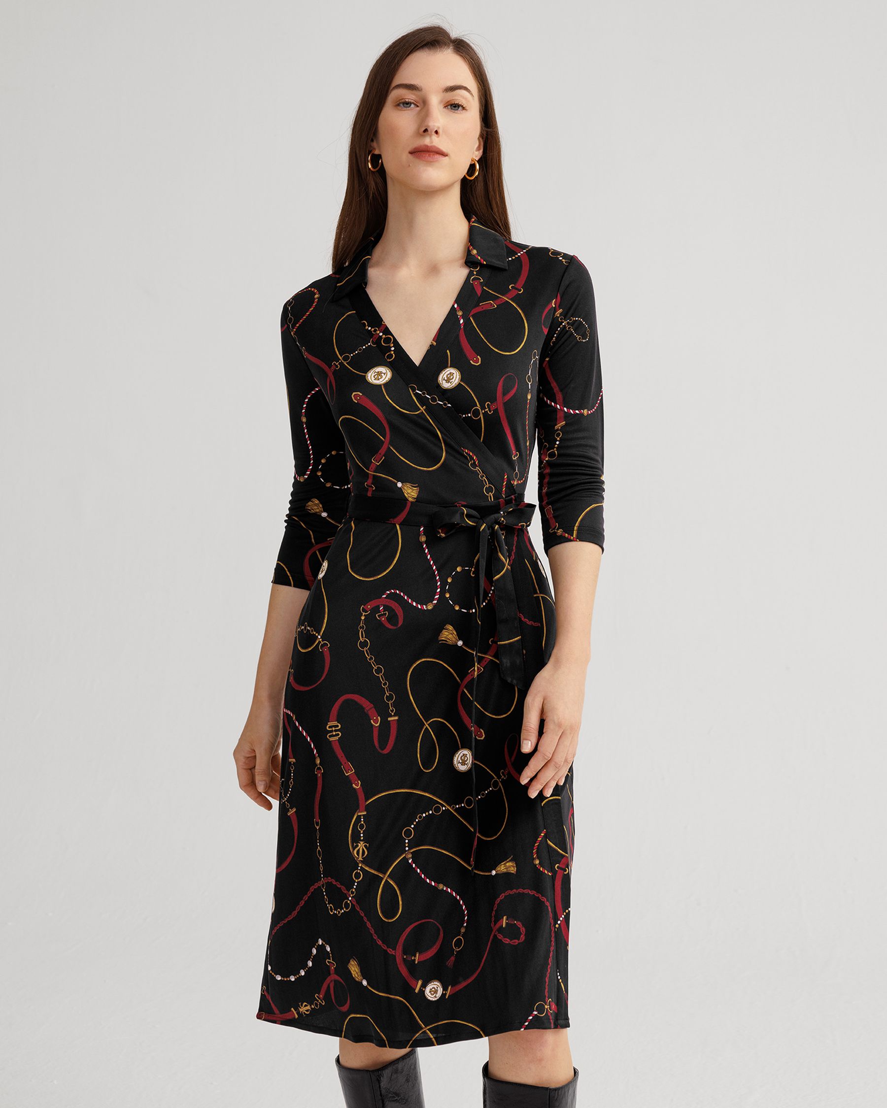 Louisville Print Wrap Dress