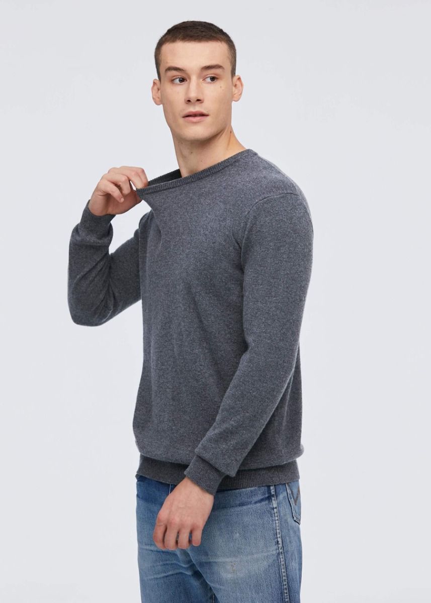 Crew Neck  Classic  Soft   Cashmere Sweater For Men