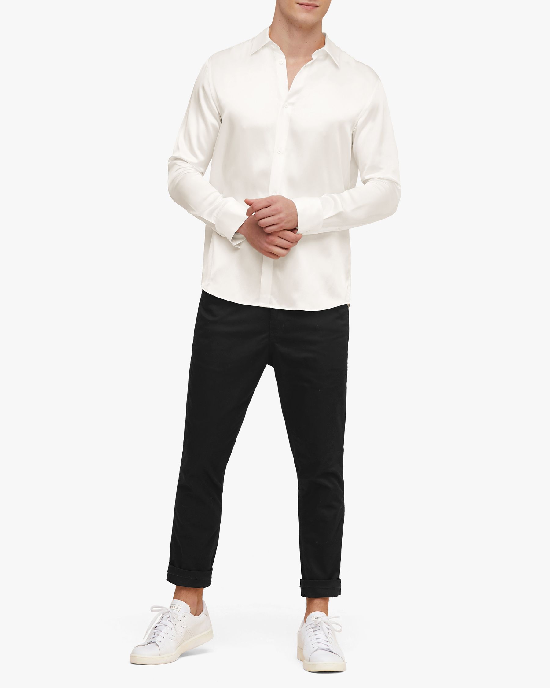 Camisa Básica para Hombre de Seda Morera 22MM