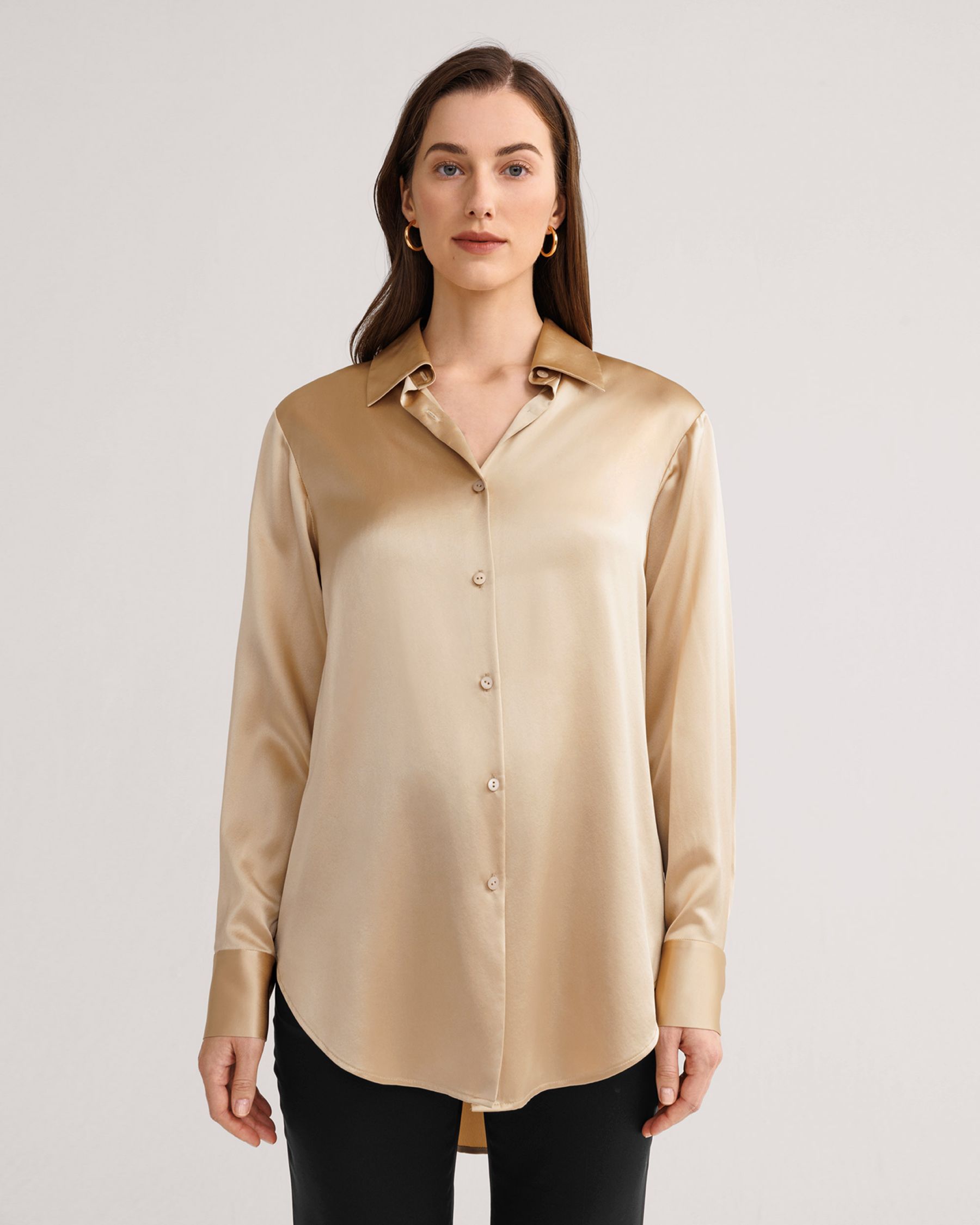 Camicia Loto di seta oversize