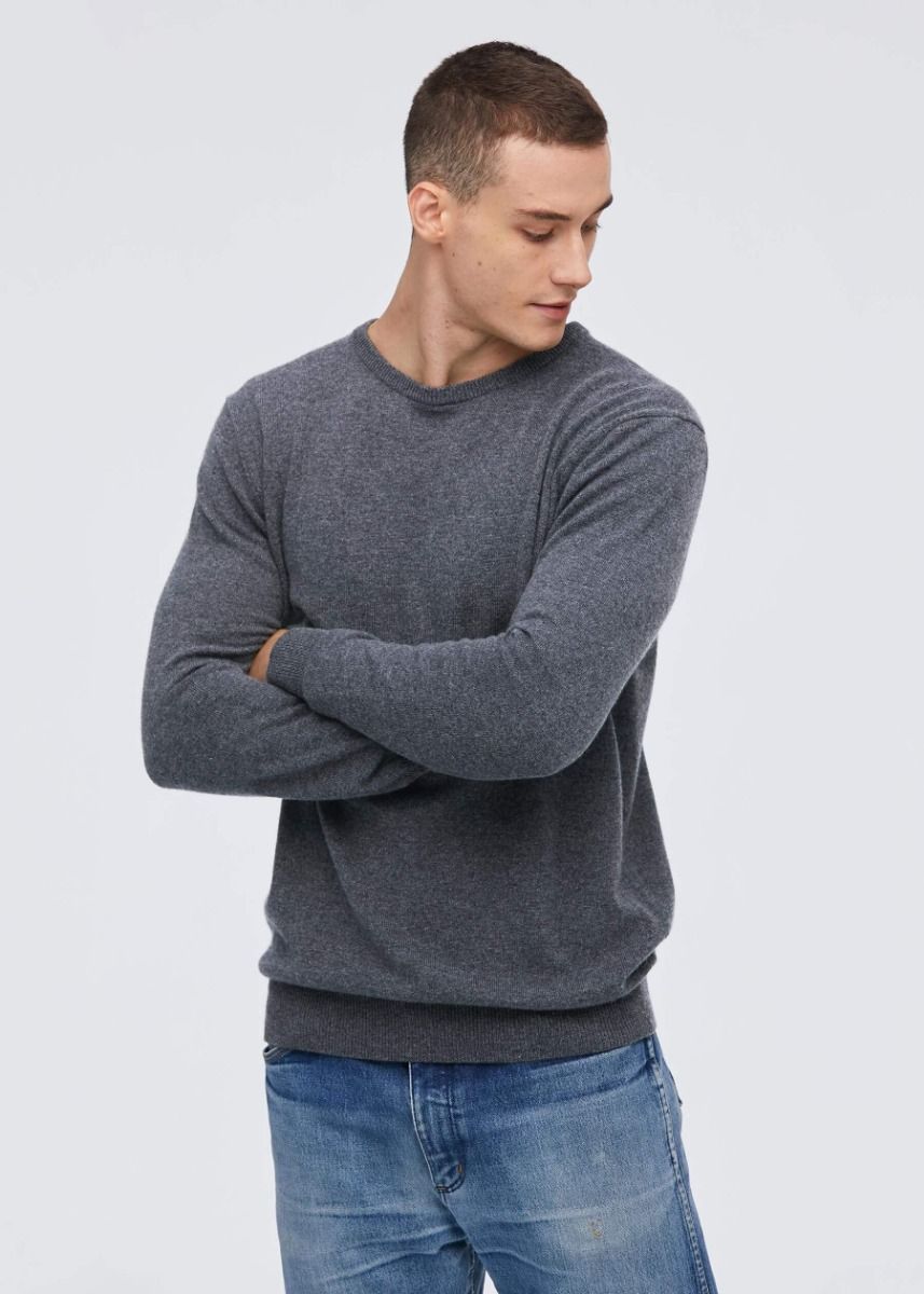 Crew Neck  Classic  Soft   Cashmere Sweater For Men