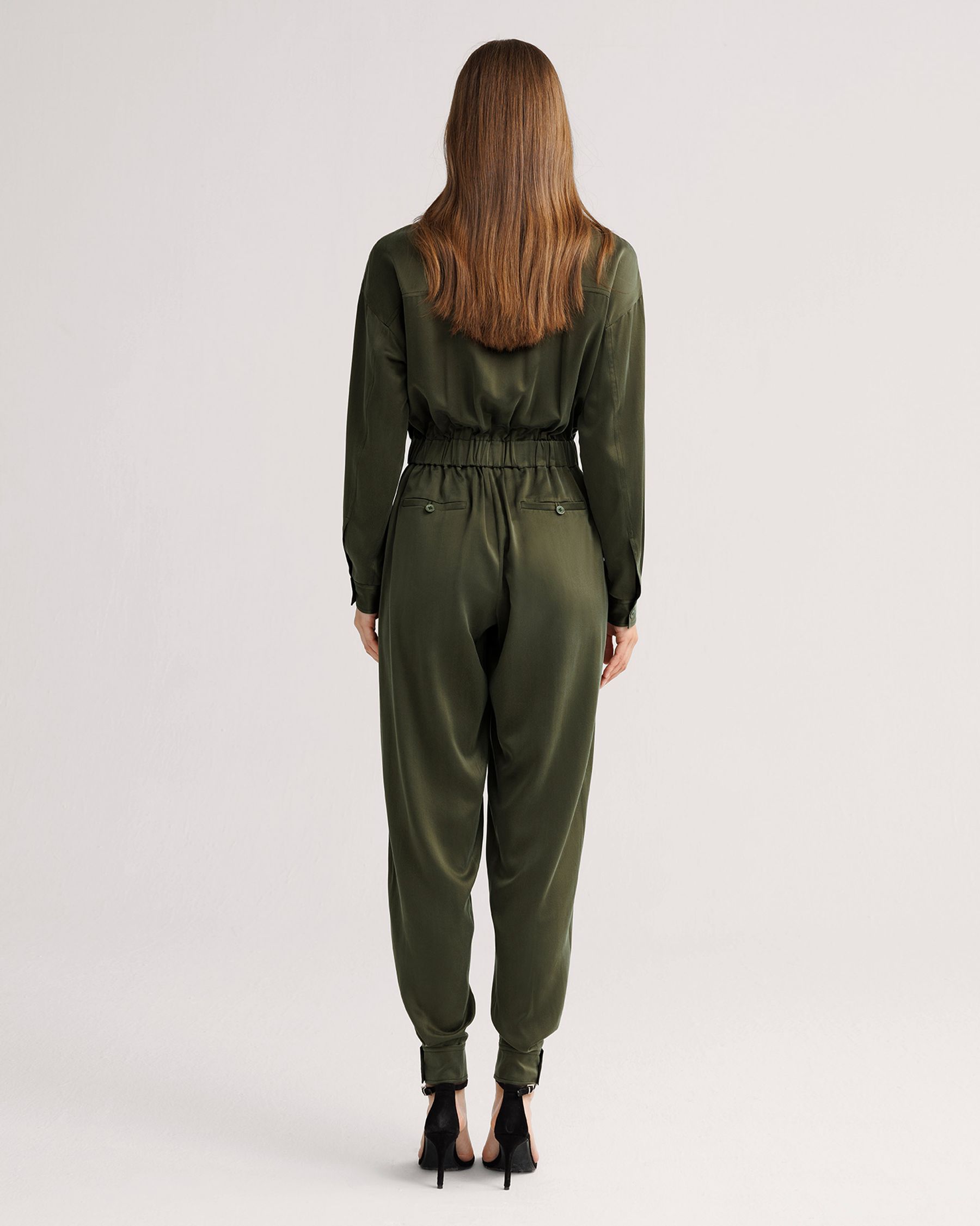 Sandtvättad Safari Jumpsuit