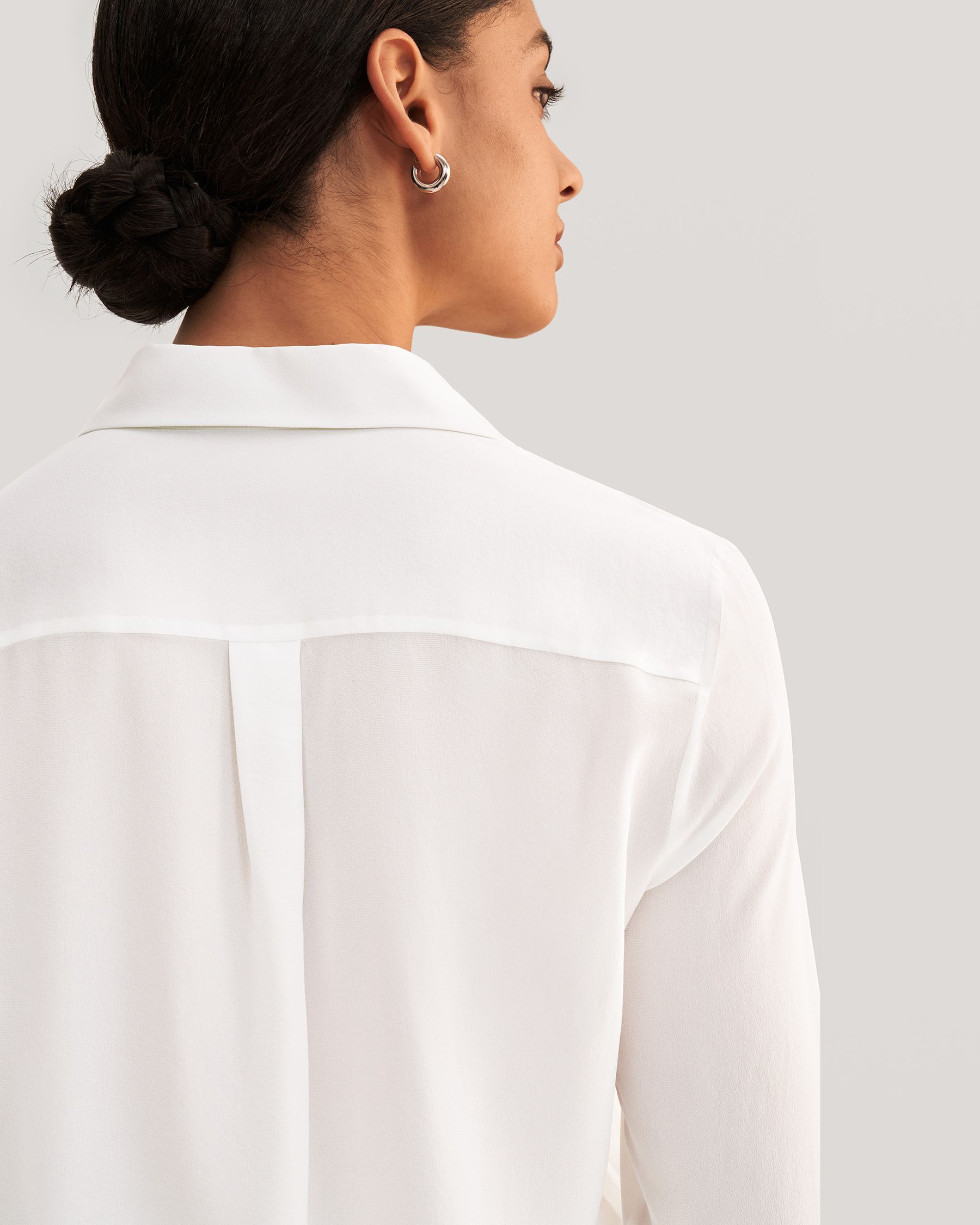 Wrinkle Free Basic Silk Shirt