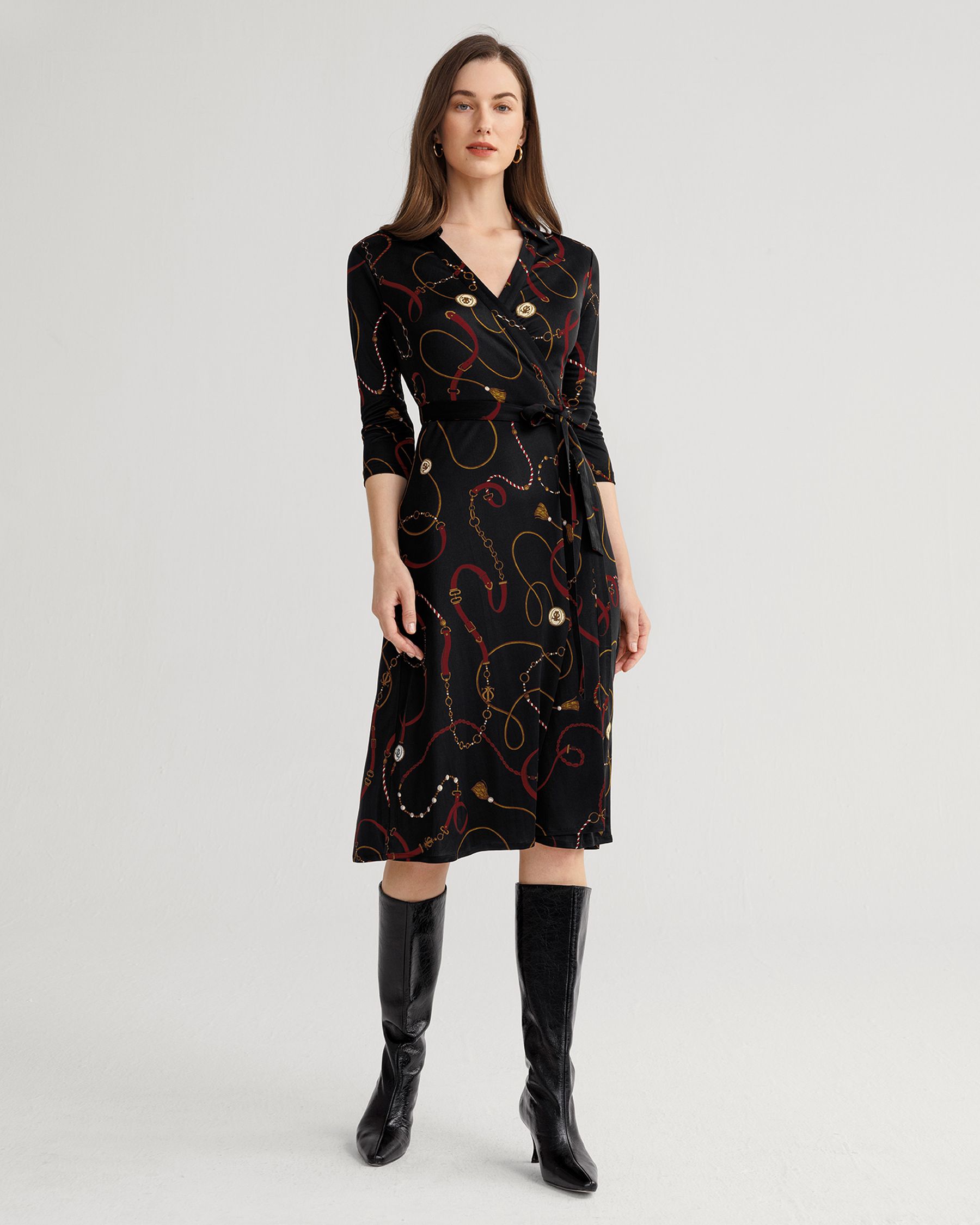 Louisville Print Wrap Dress