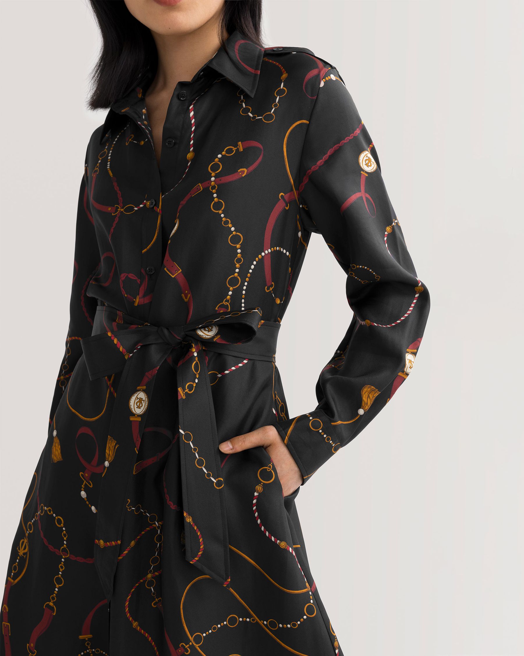 Vestido trench con estampado Louisville