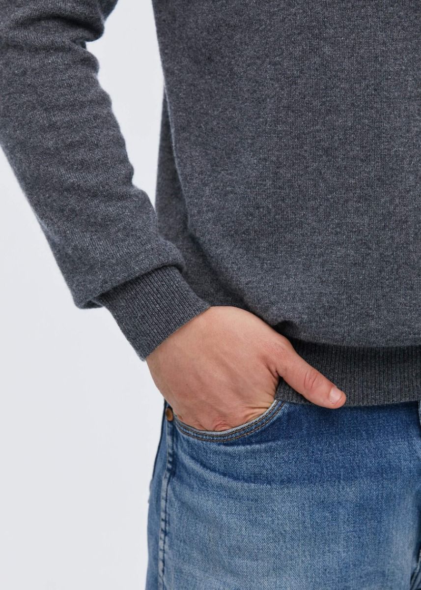 Pull en cachemire à col rond pour hommes