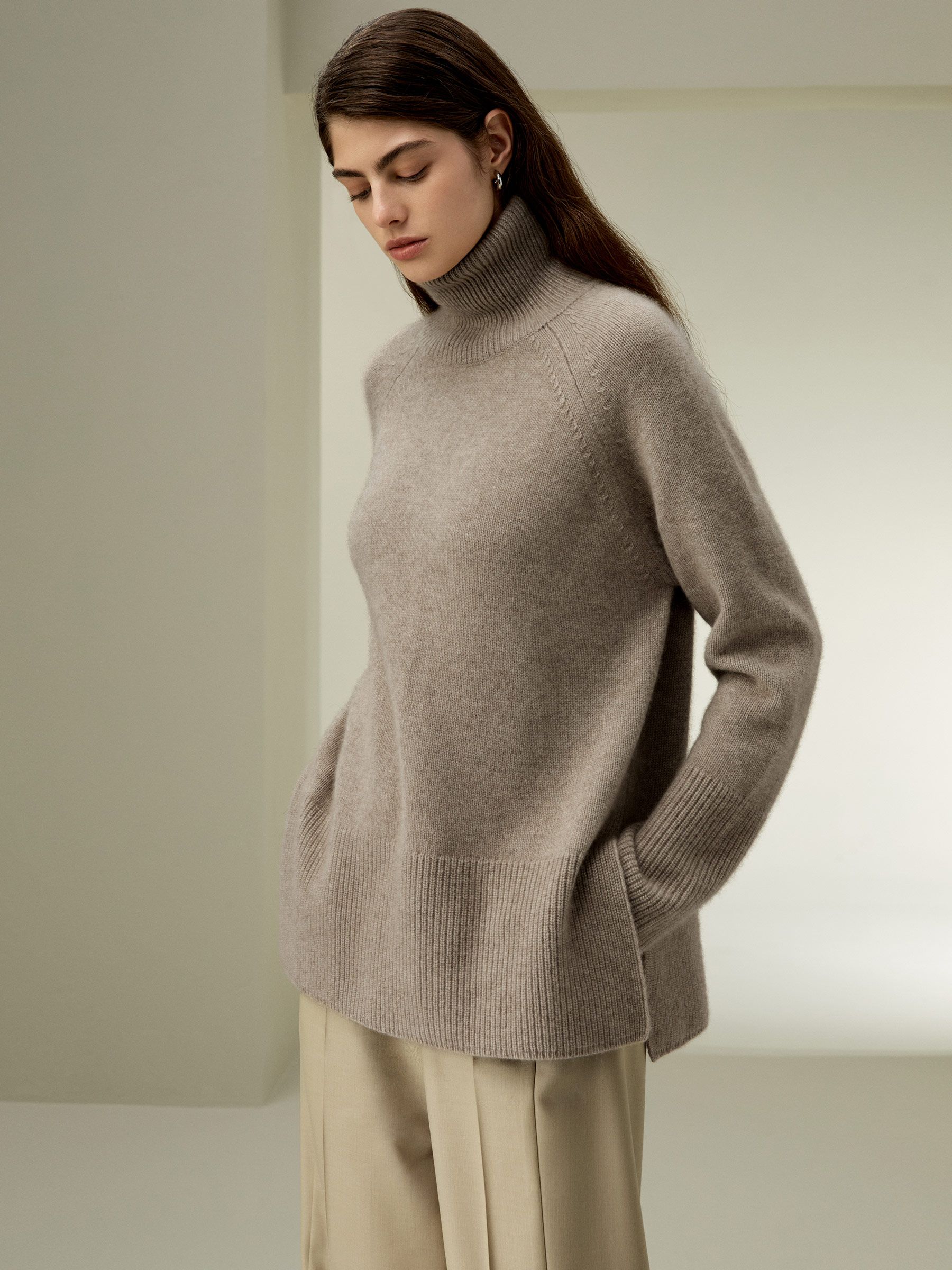 Rollkragen Kaschmir Pullover