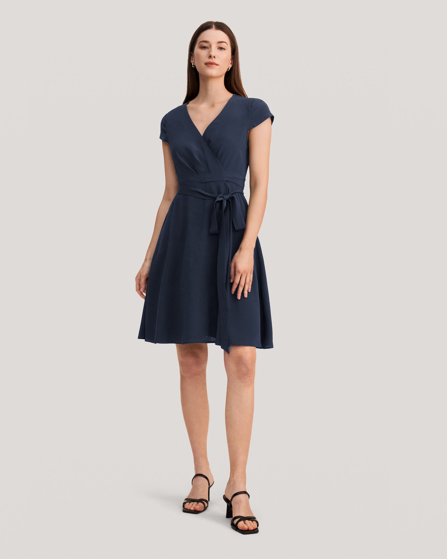 Silk wrap dress uk online