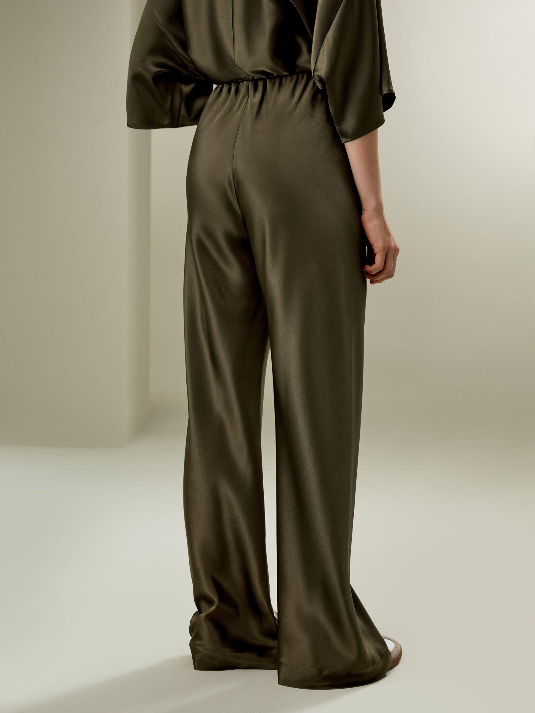 Full bias cut silk pants