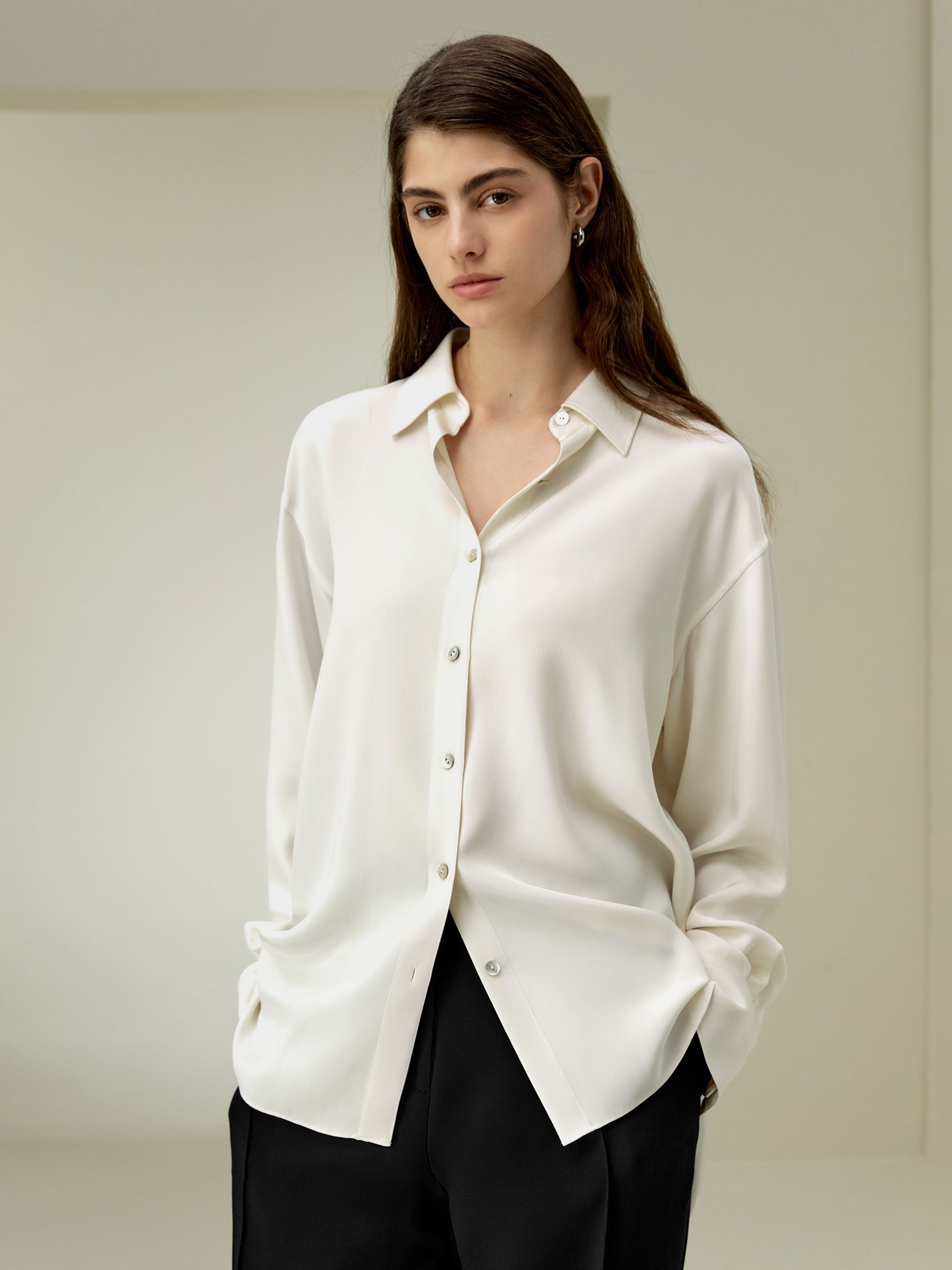 The One Relaxed Fit Silk Shirt