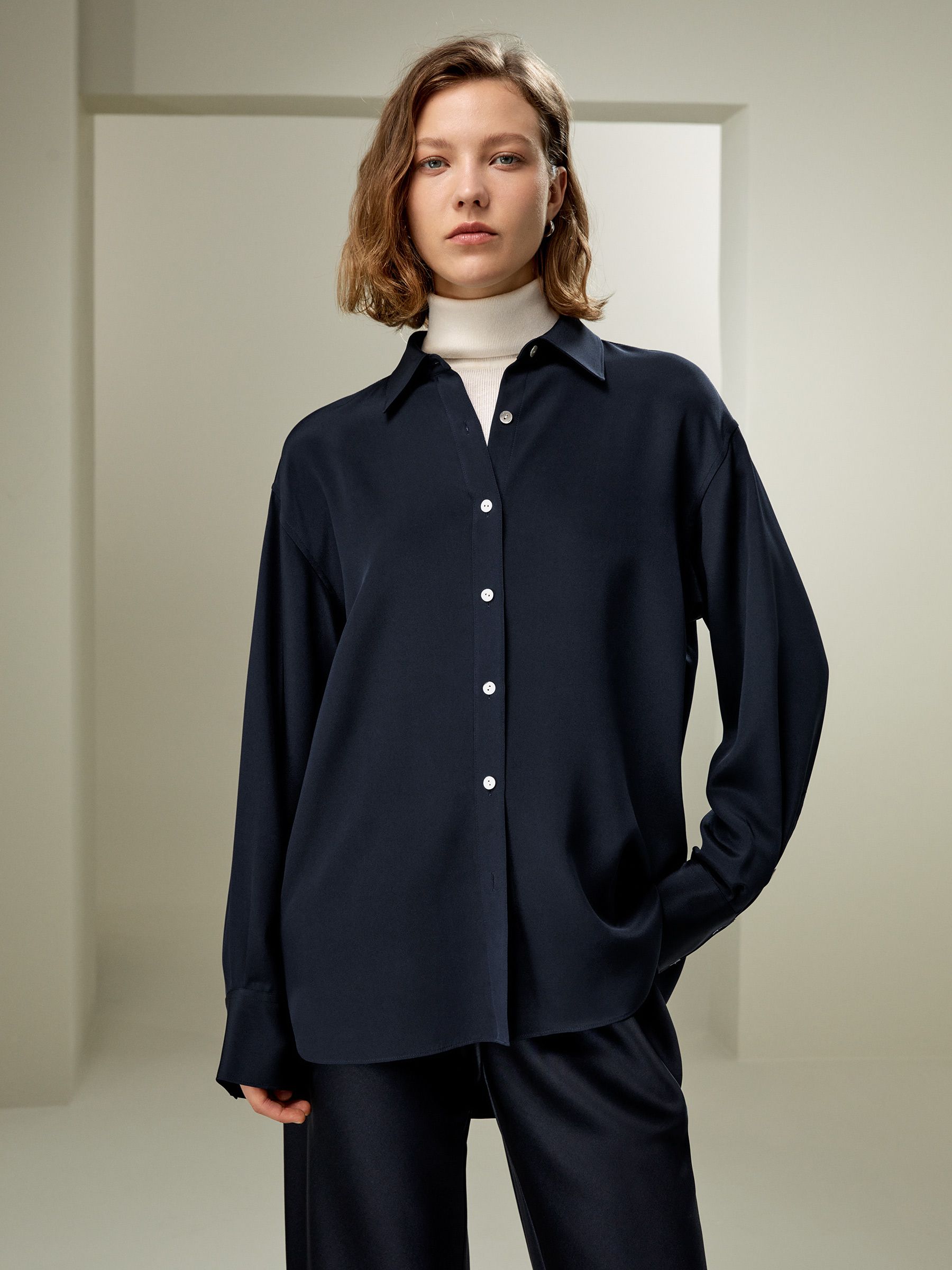 The One Relaxed Fit Silk Shirt