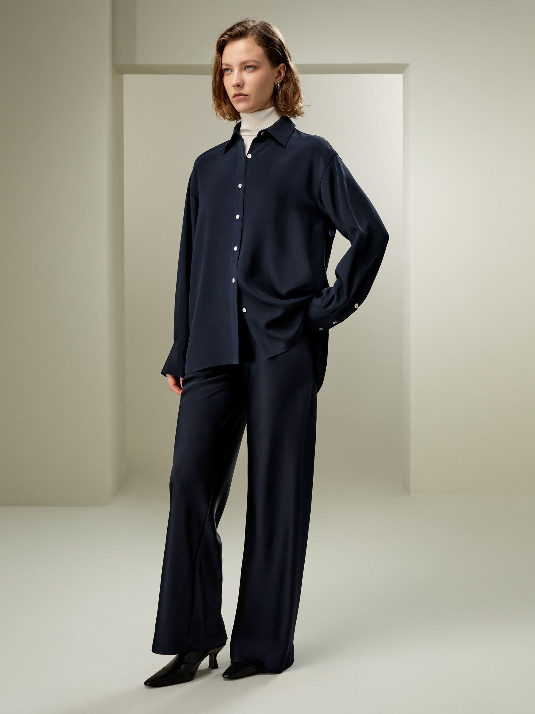 The One Relaxed Fit Silk Shirt