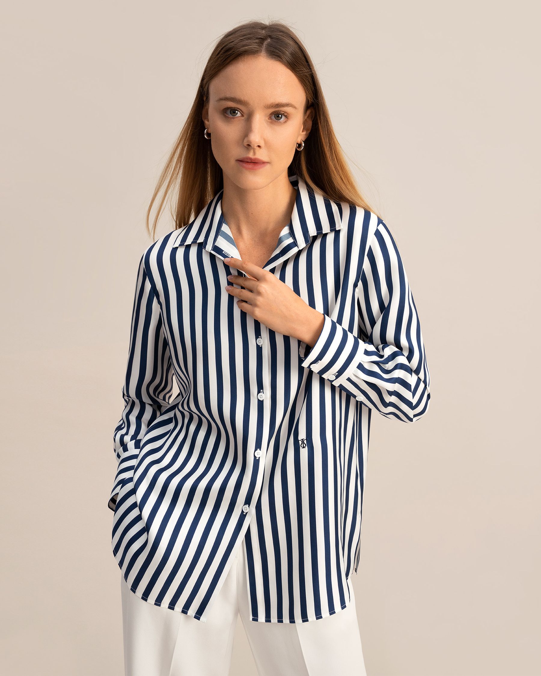 Amalfi Stripe Silk Shirt