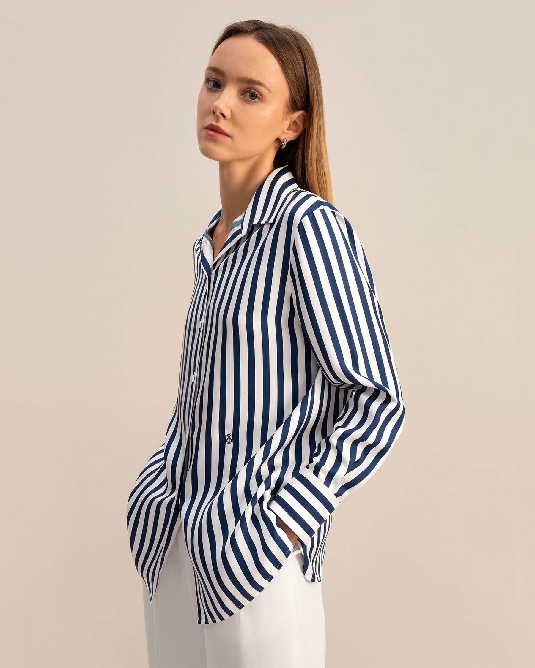 Amalfi Stripe Silk Shirt