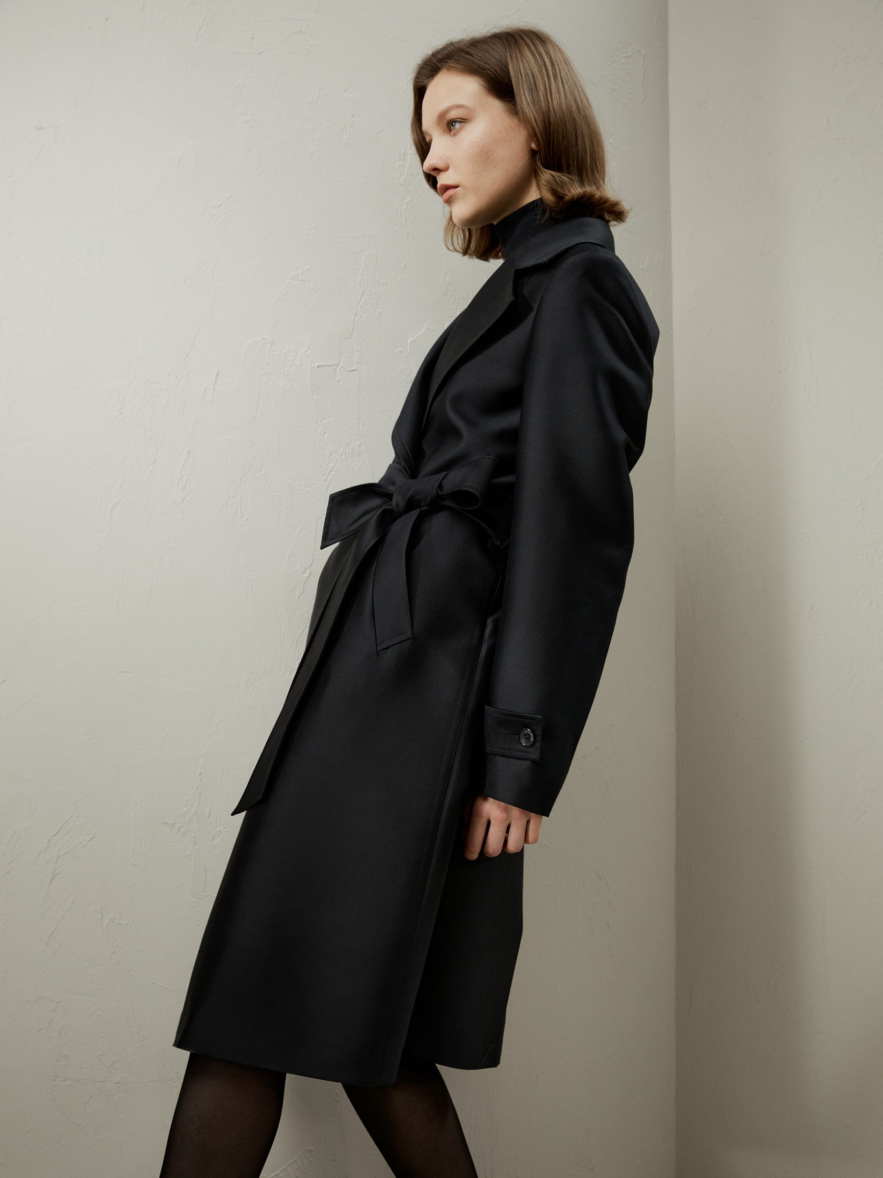 Silke-Uld Blanding Trenchcoat