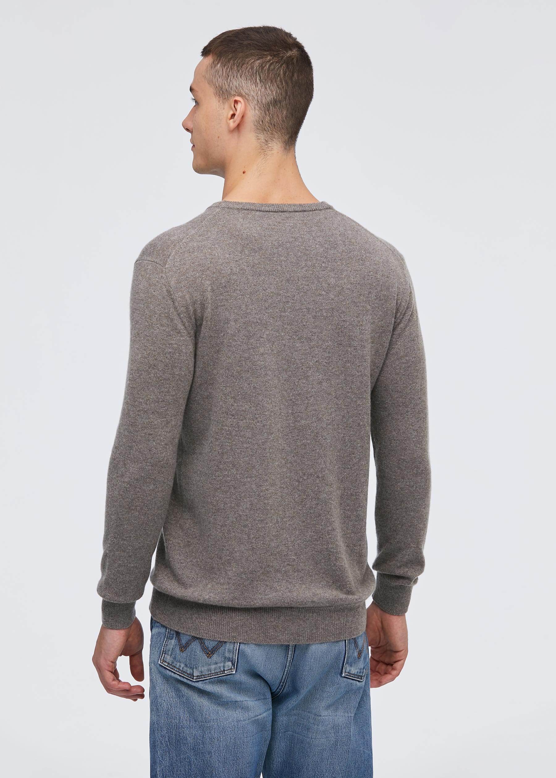 Crew Neck  Classic  Soft   Cashmere Sweater For Men