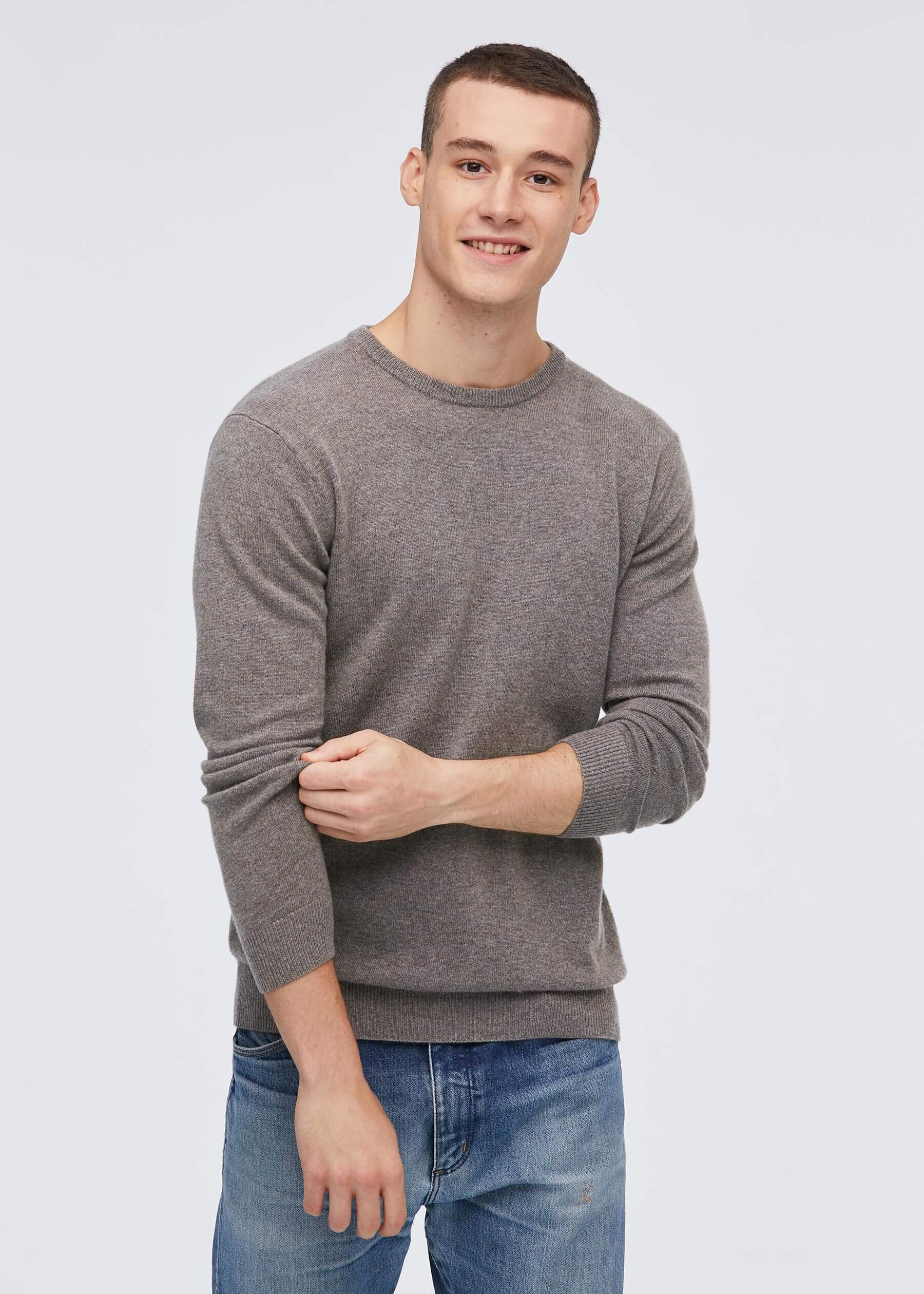 Pull en cachemire à col rond pour hommes