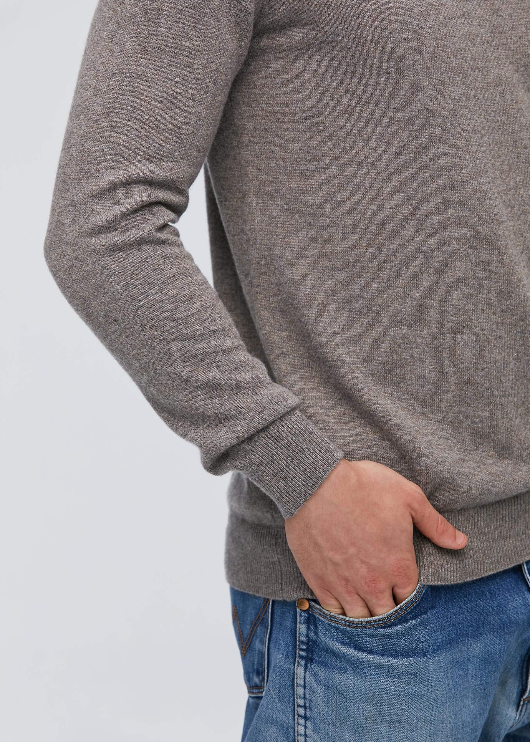 Pull en cachemire à col rond pour hommes