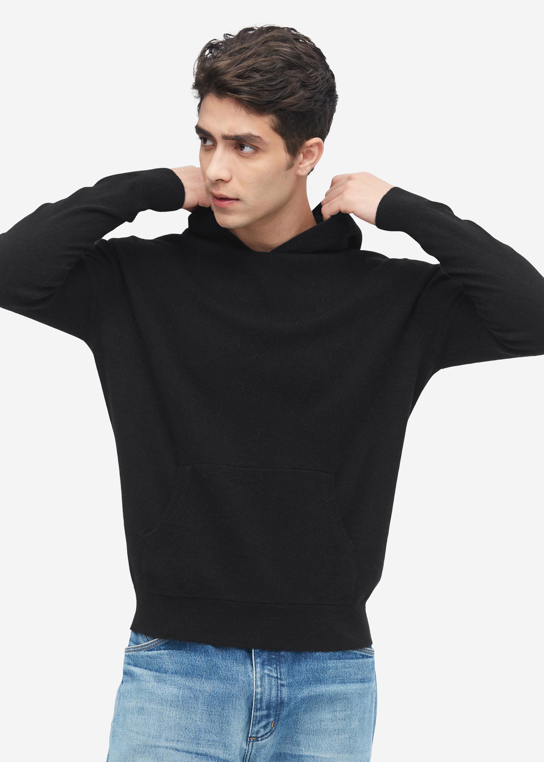 Sudadera con capucha de cachemira para hombre