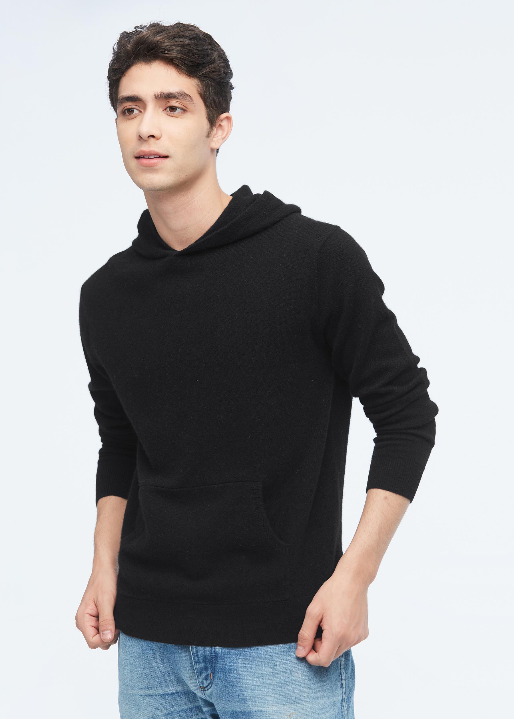 Sudadera con capucha de cachemira para hombre