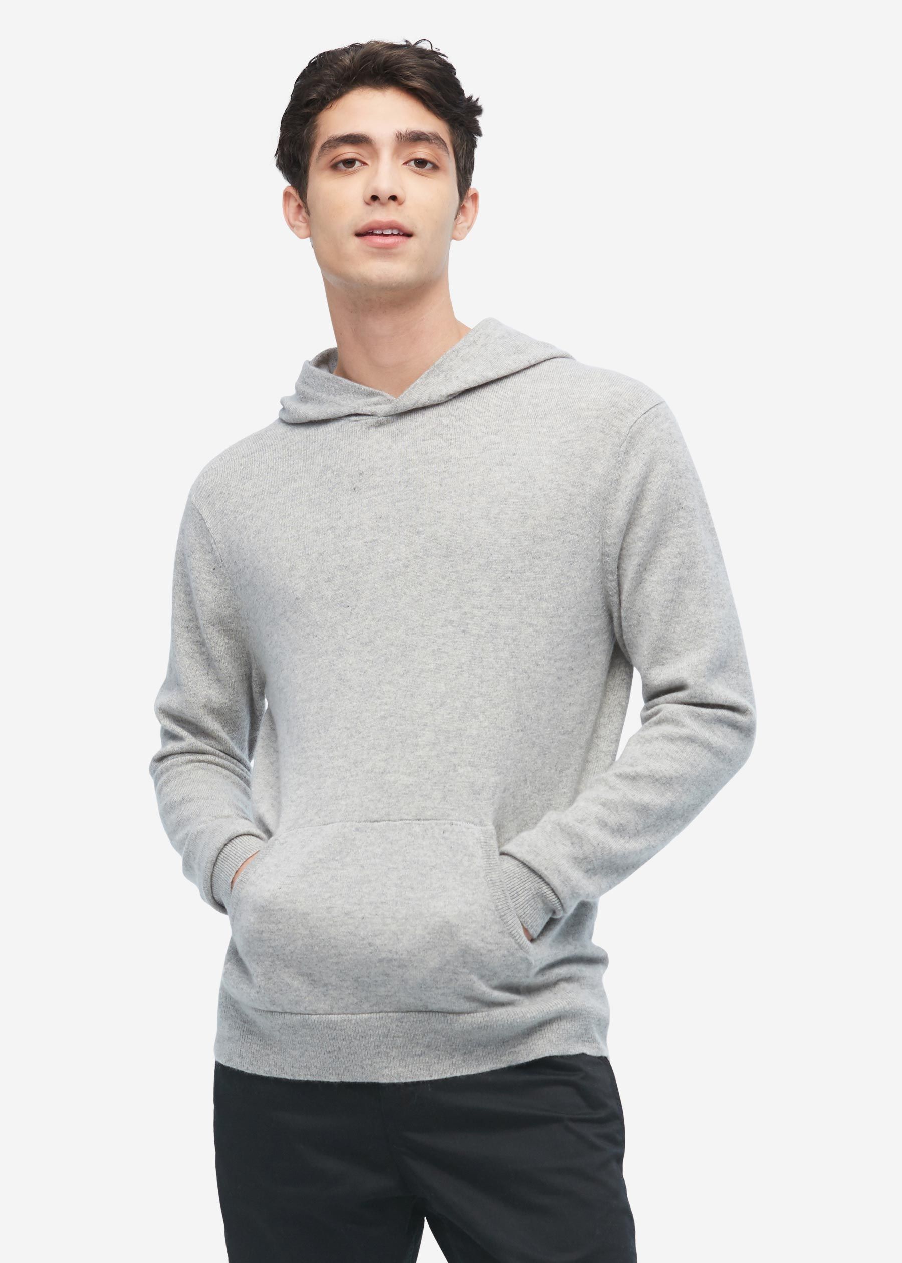 Sudadera con capucha de cachemira para hombre