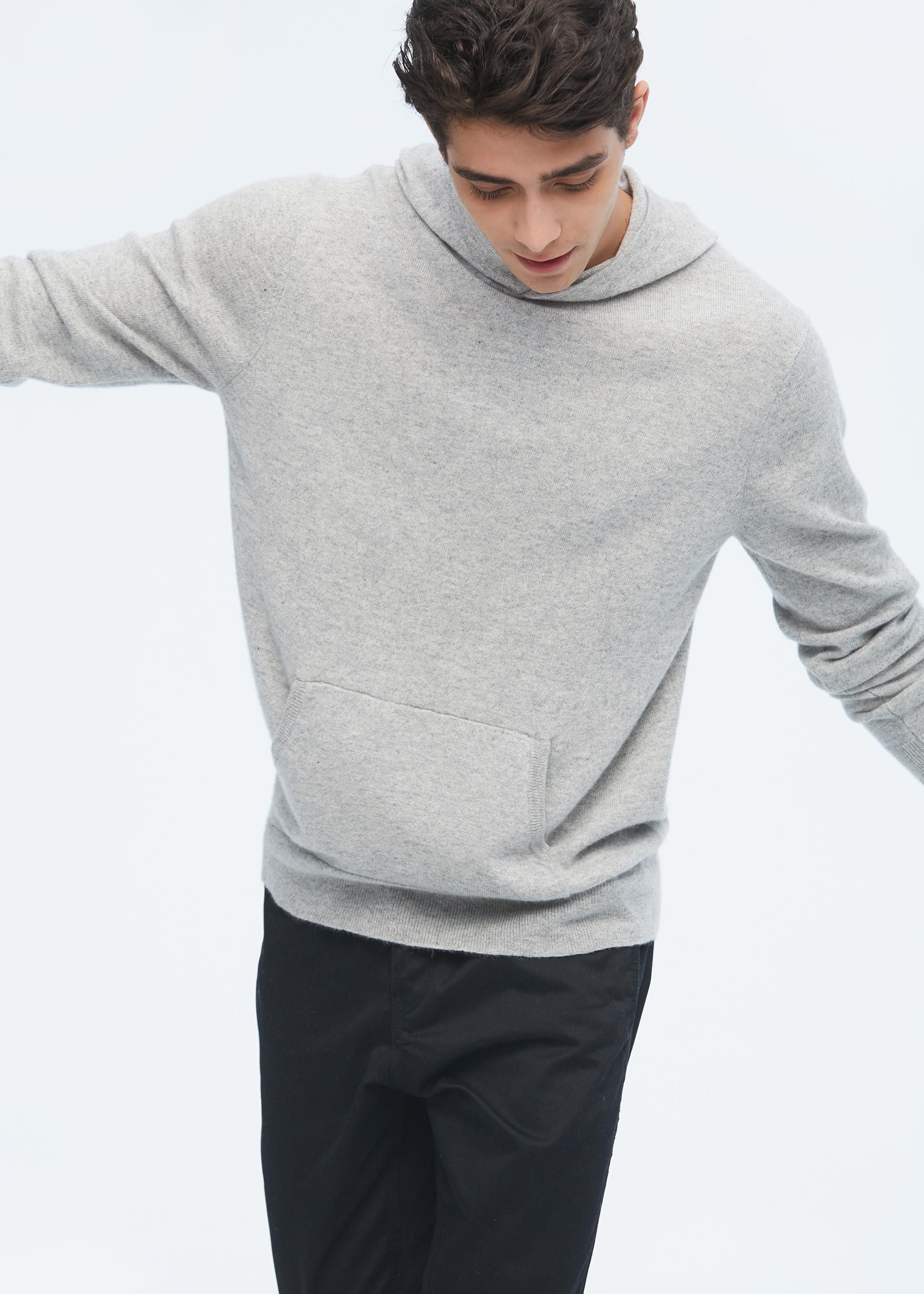 Cashmere Pullover Hoodie for Men