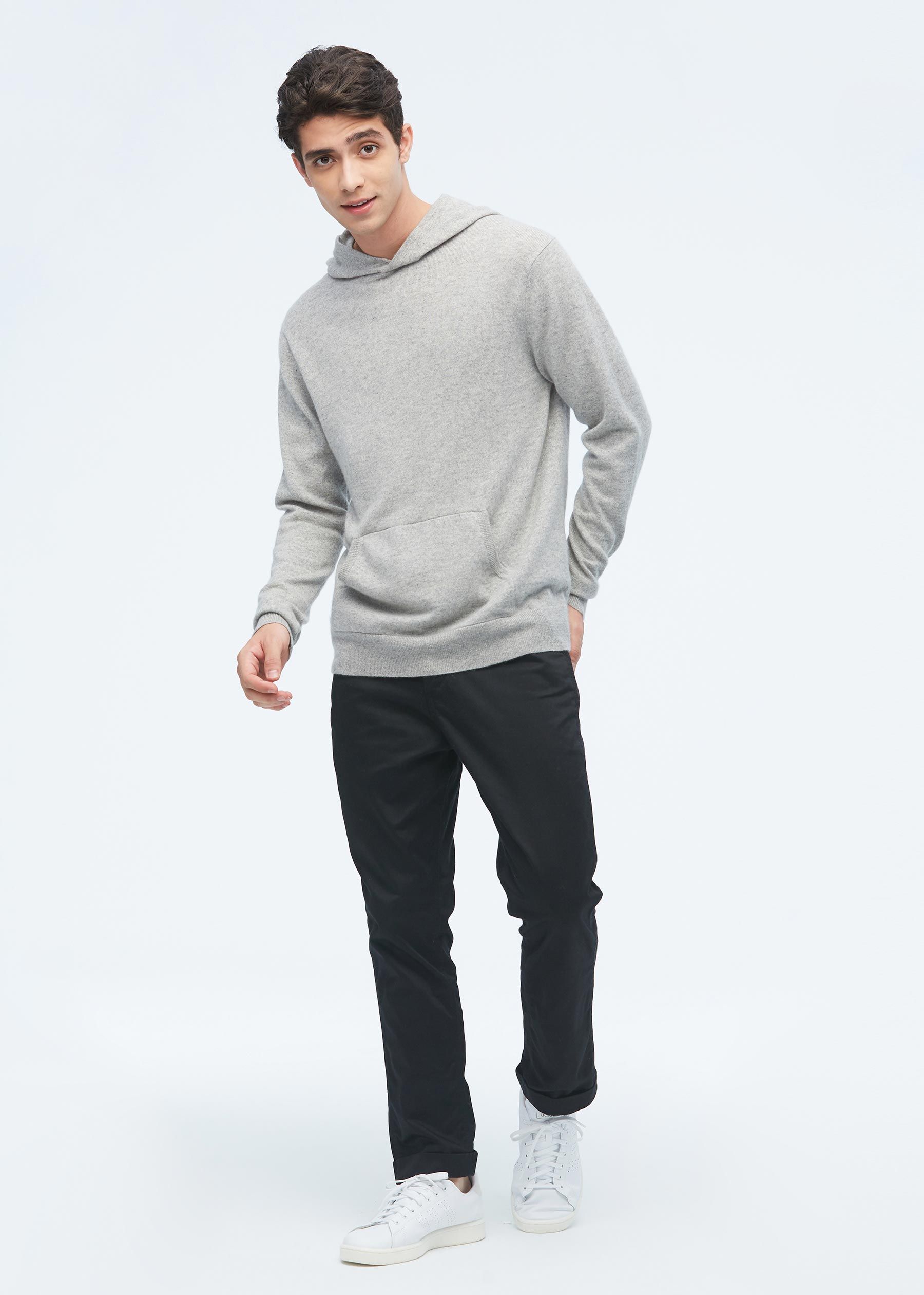 Cashmere Pullover Hoodie for Men