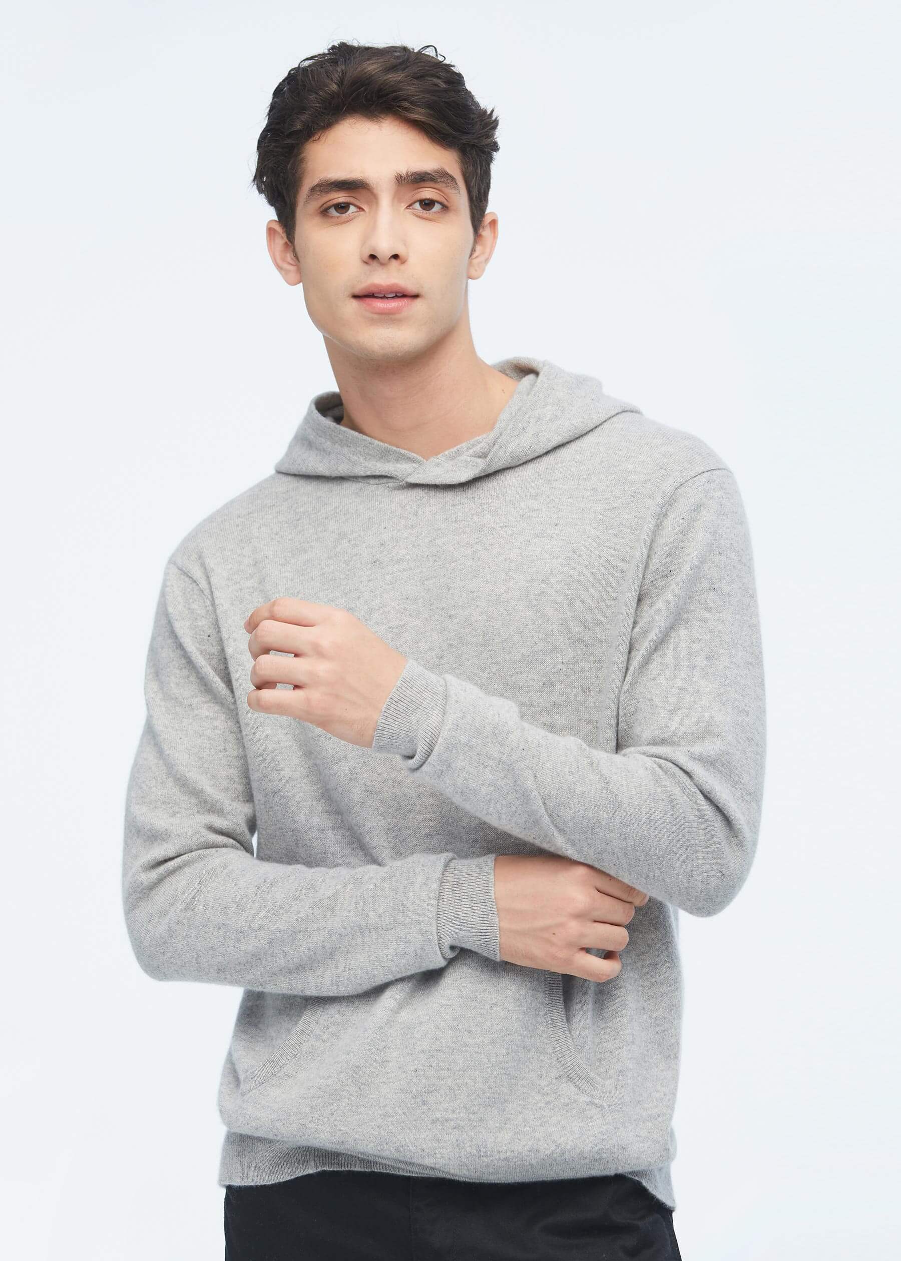 Cashmere Pullover Hoodie for Men