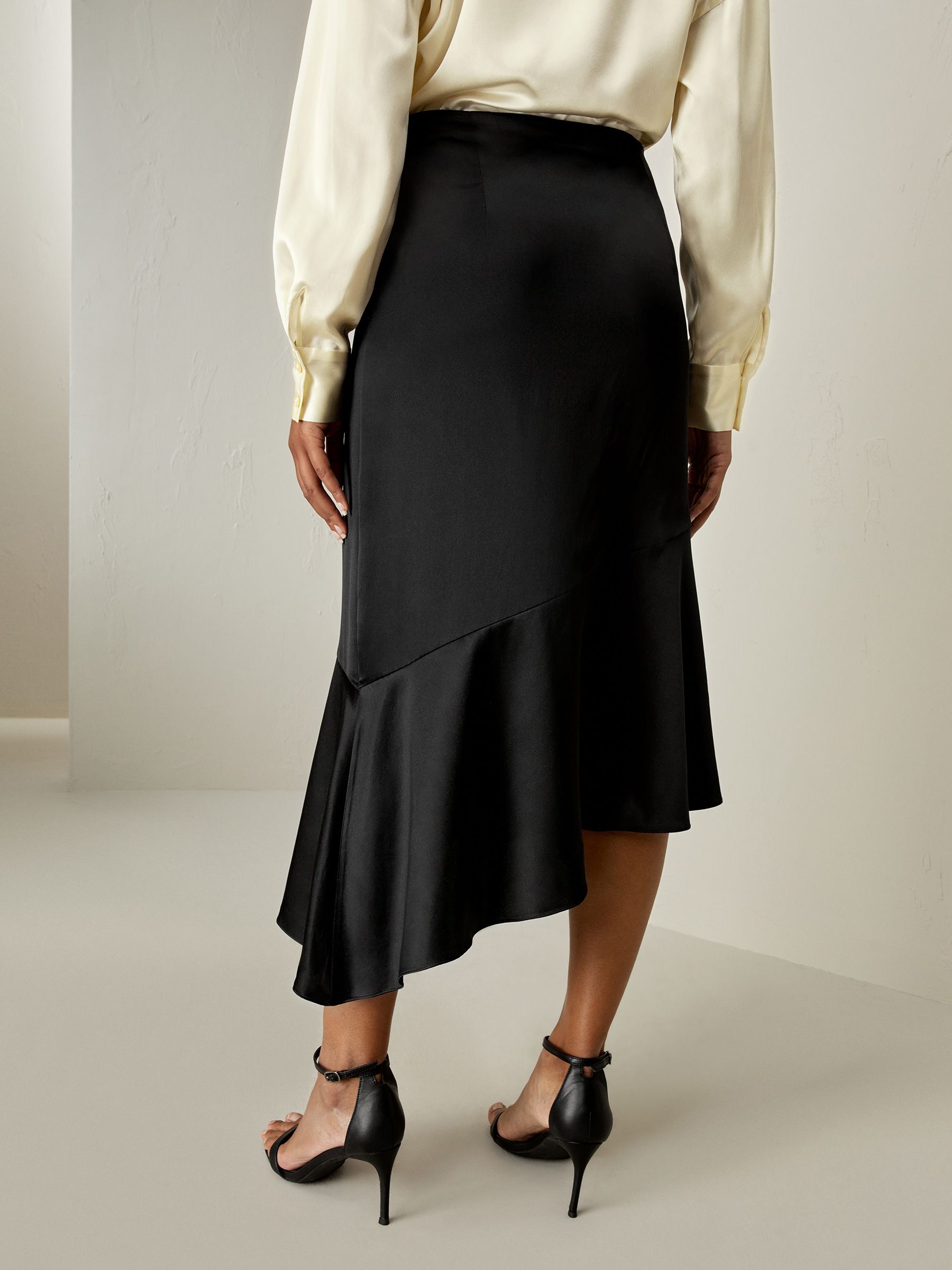 Silk Asymmetrical Fishtail Skirt