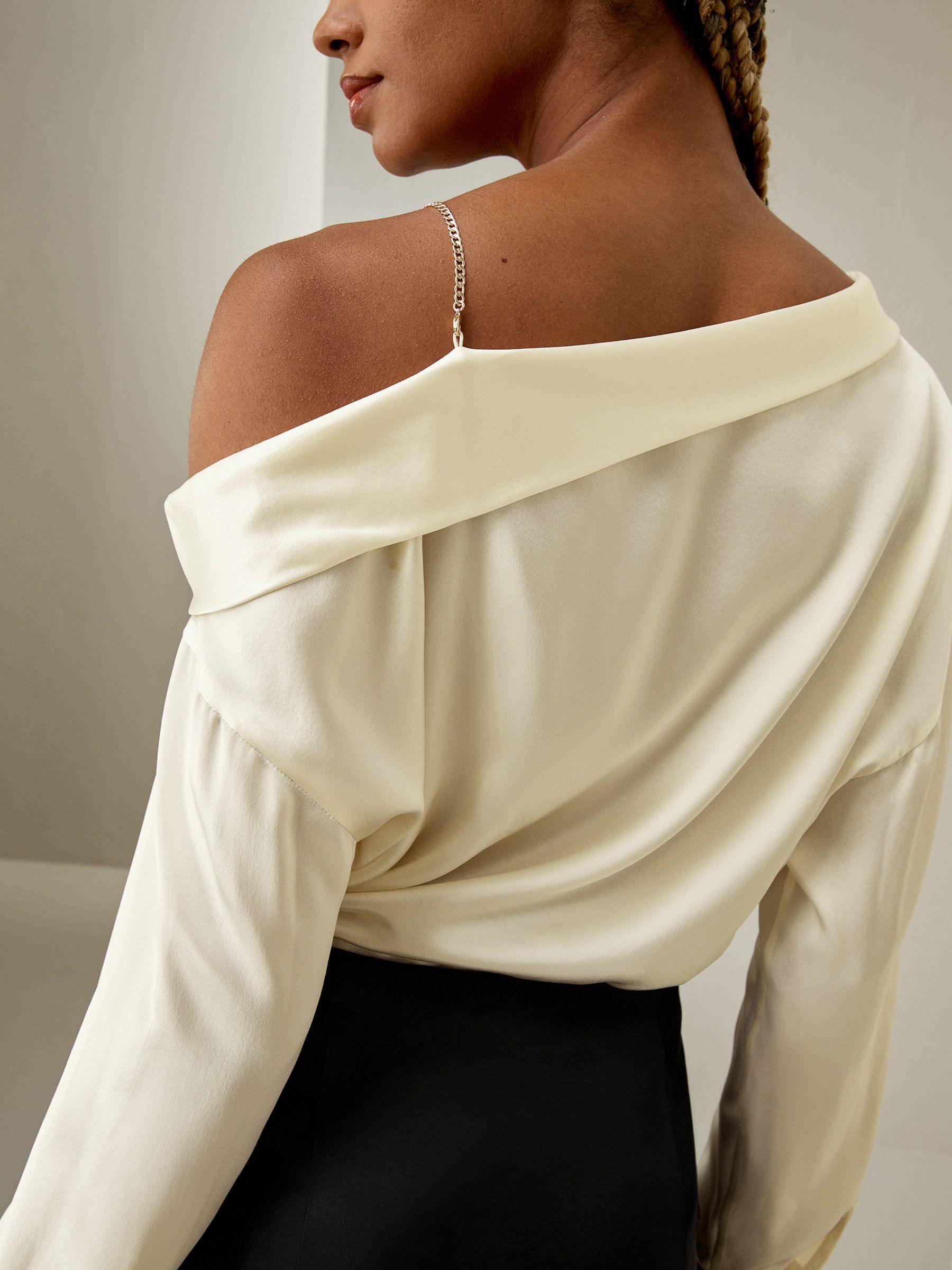 Silk Chic One-Shoulder Top