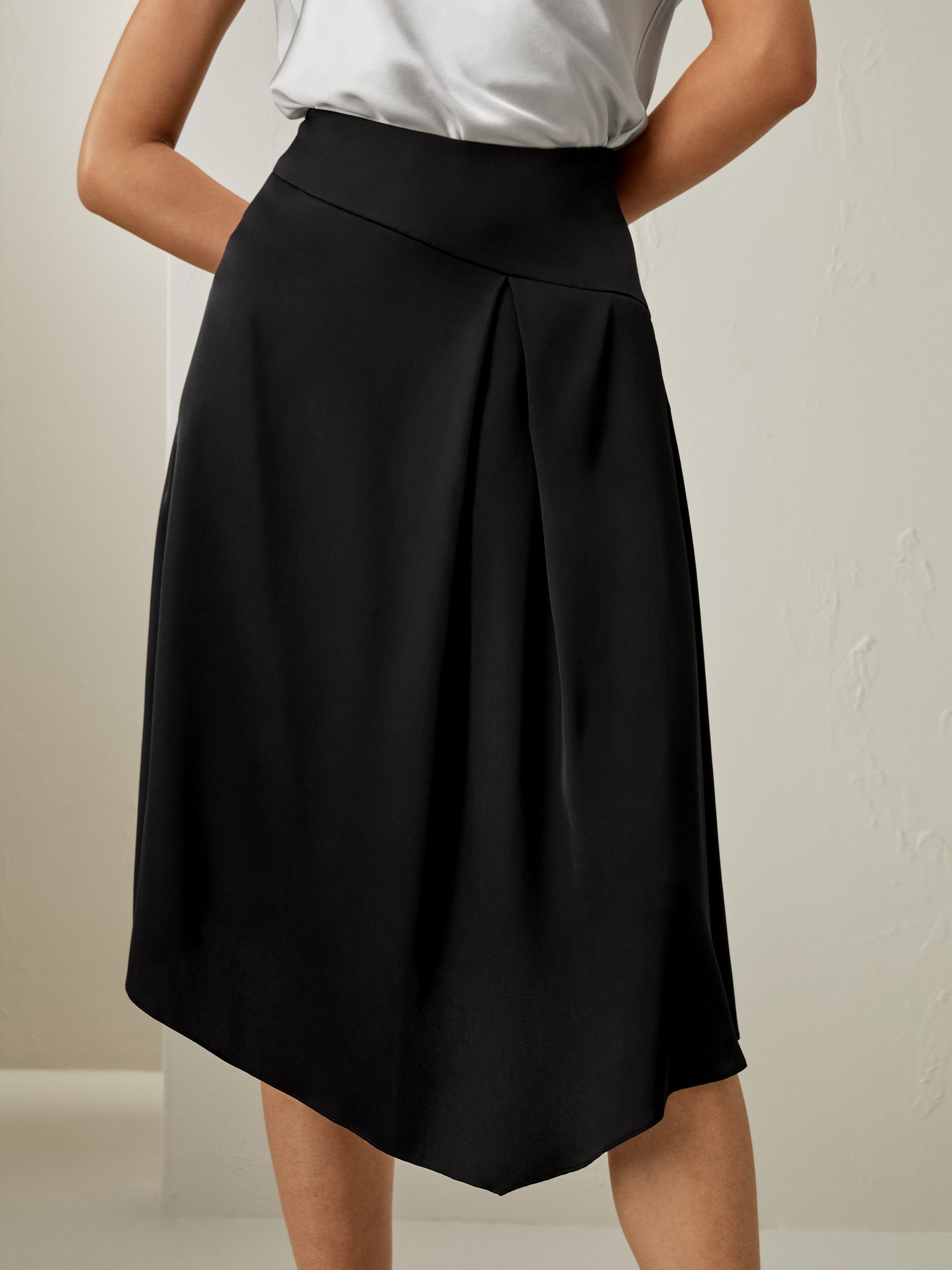 Versatile Asymmetrical Silk Skirt