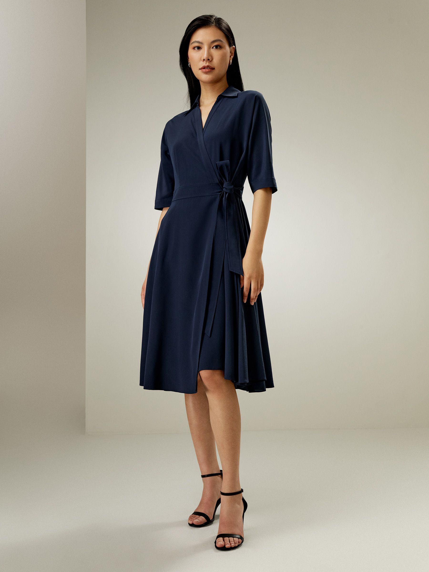 Front Tie Wrap Dress