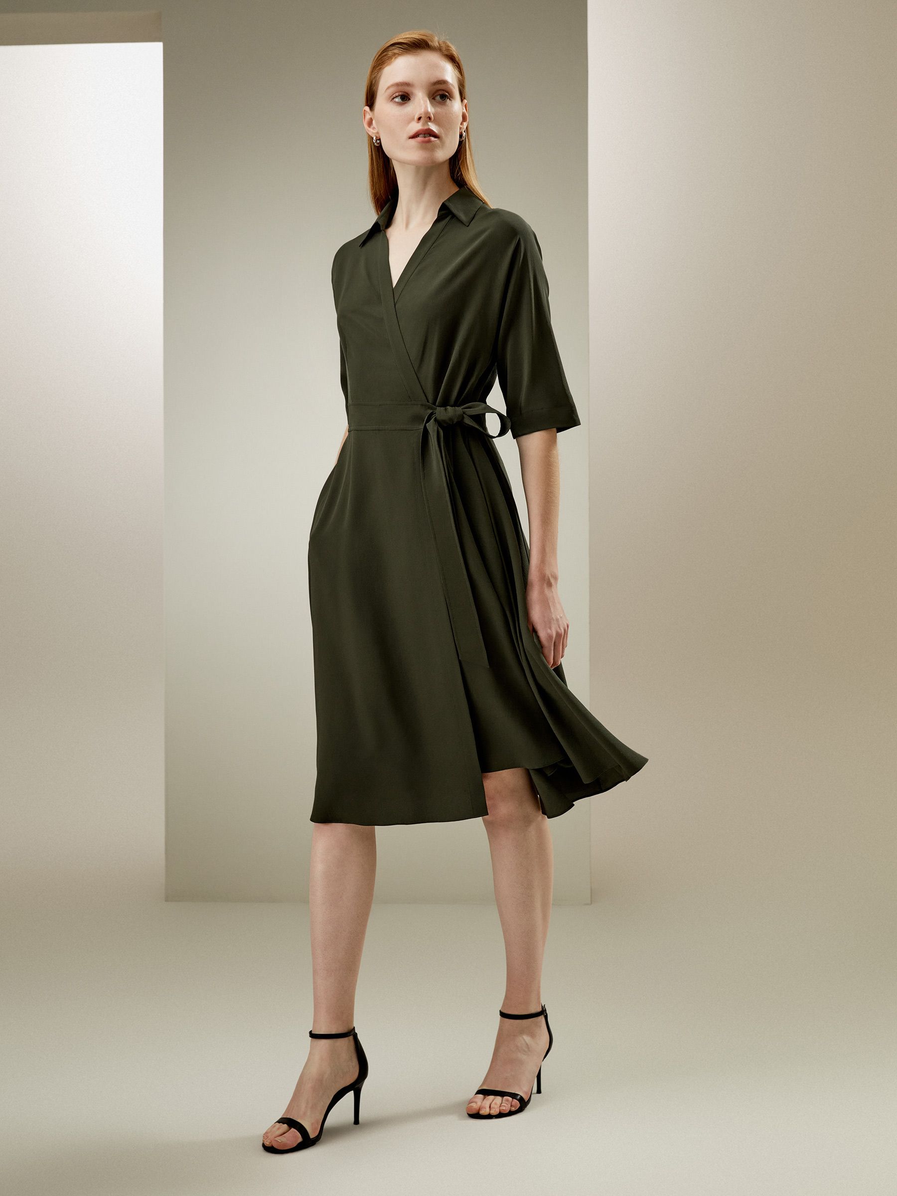 Front Tie Wrap Dress