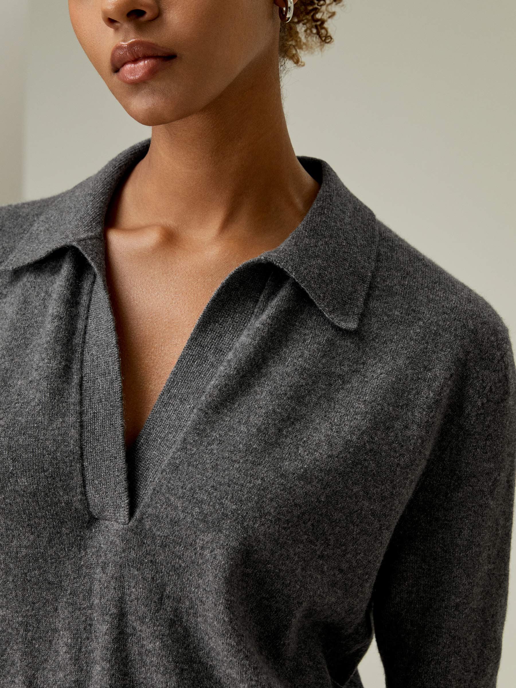 Cashmere Polo Sweater