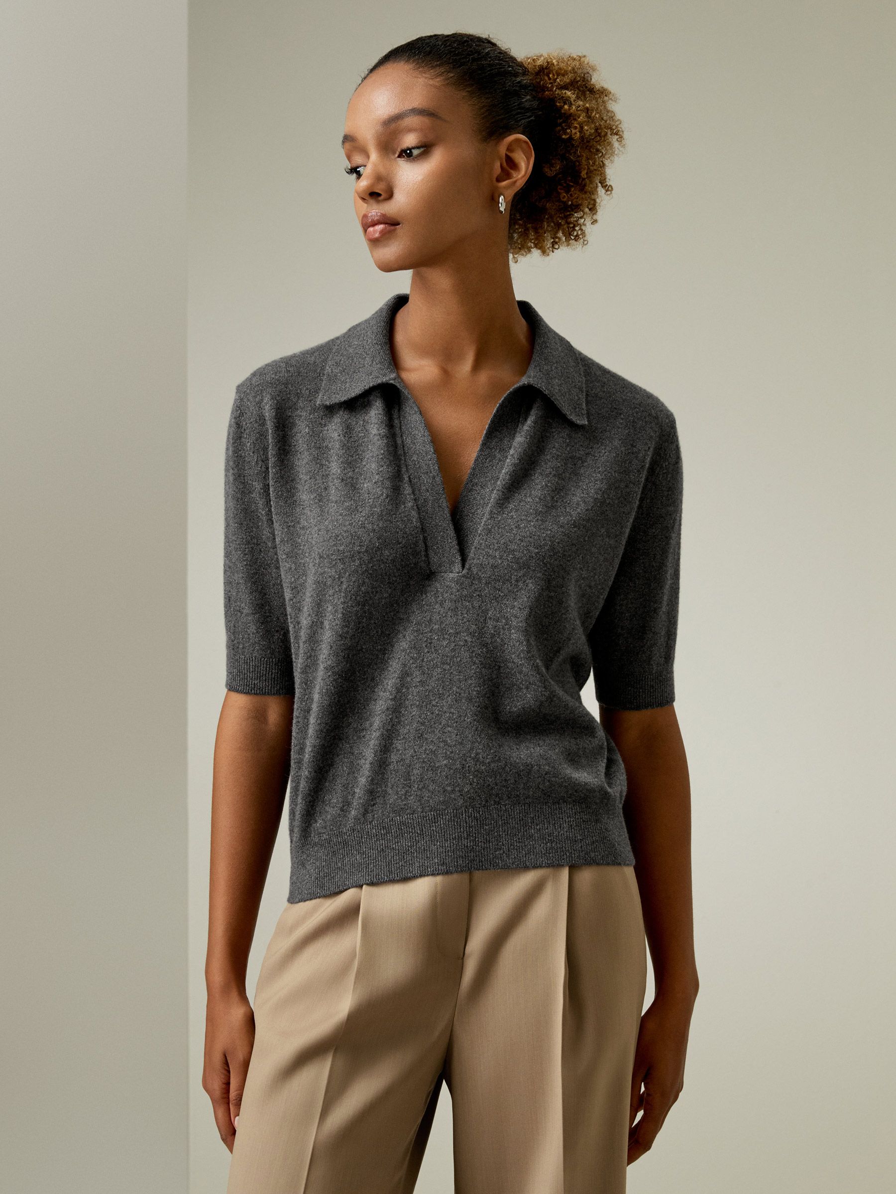 Cashmere Polo Sweater