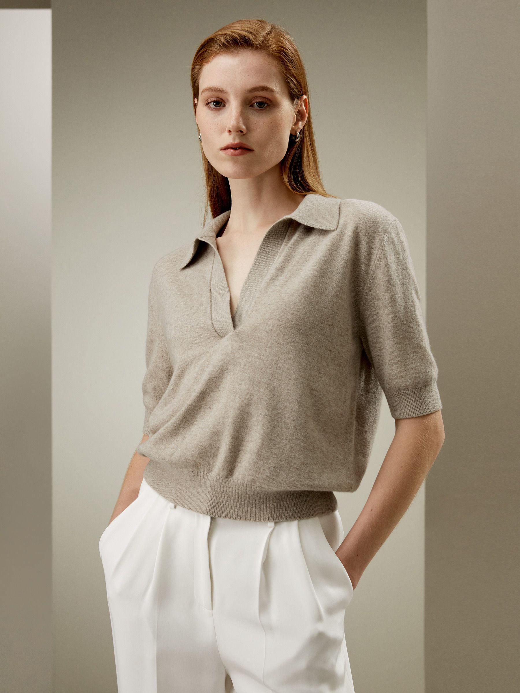 Cashmere Polo Sweater