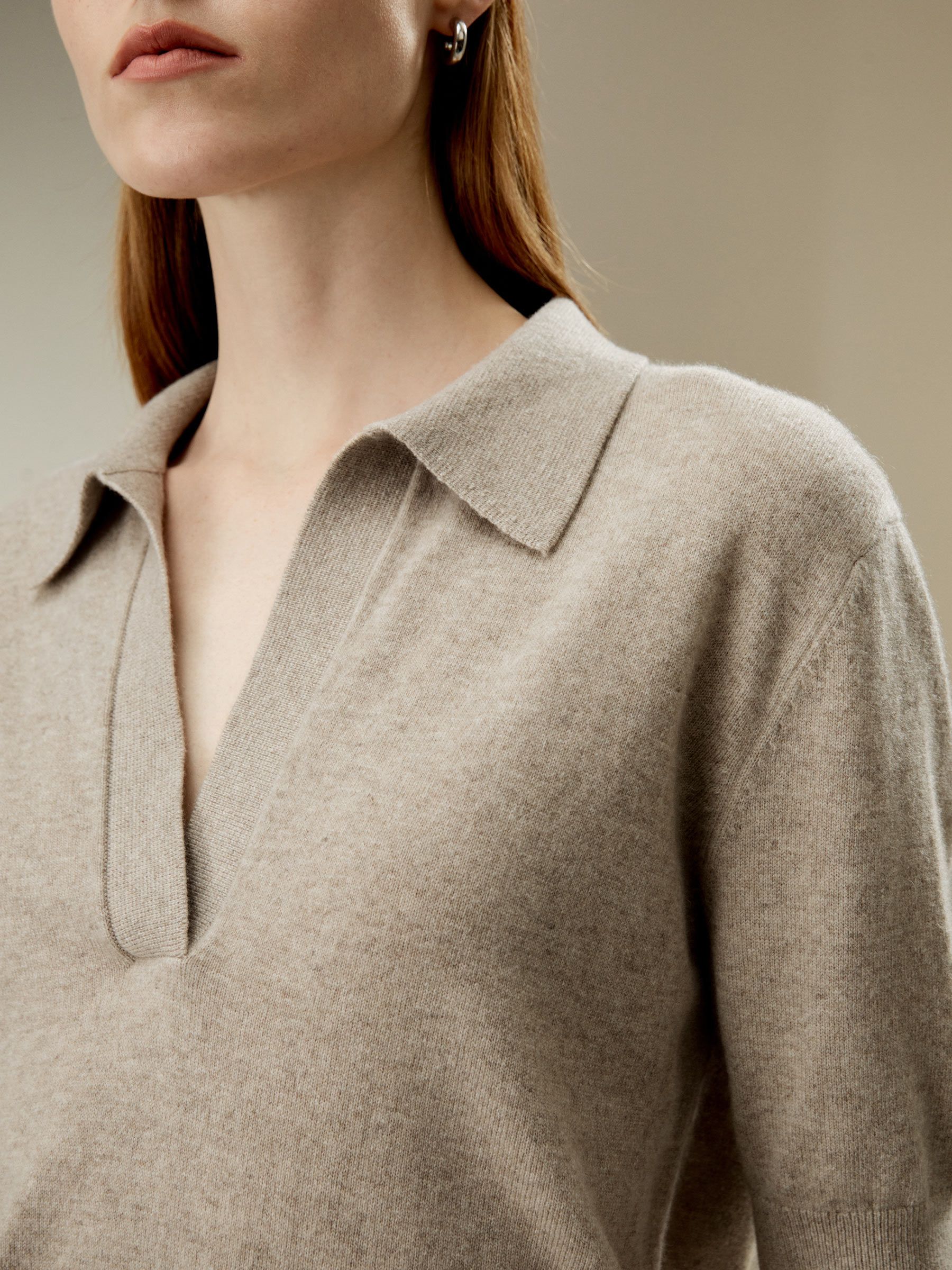 Cashmere Polo Sweater