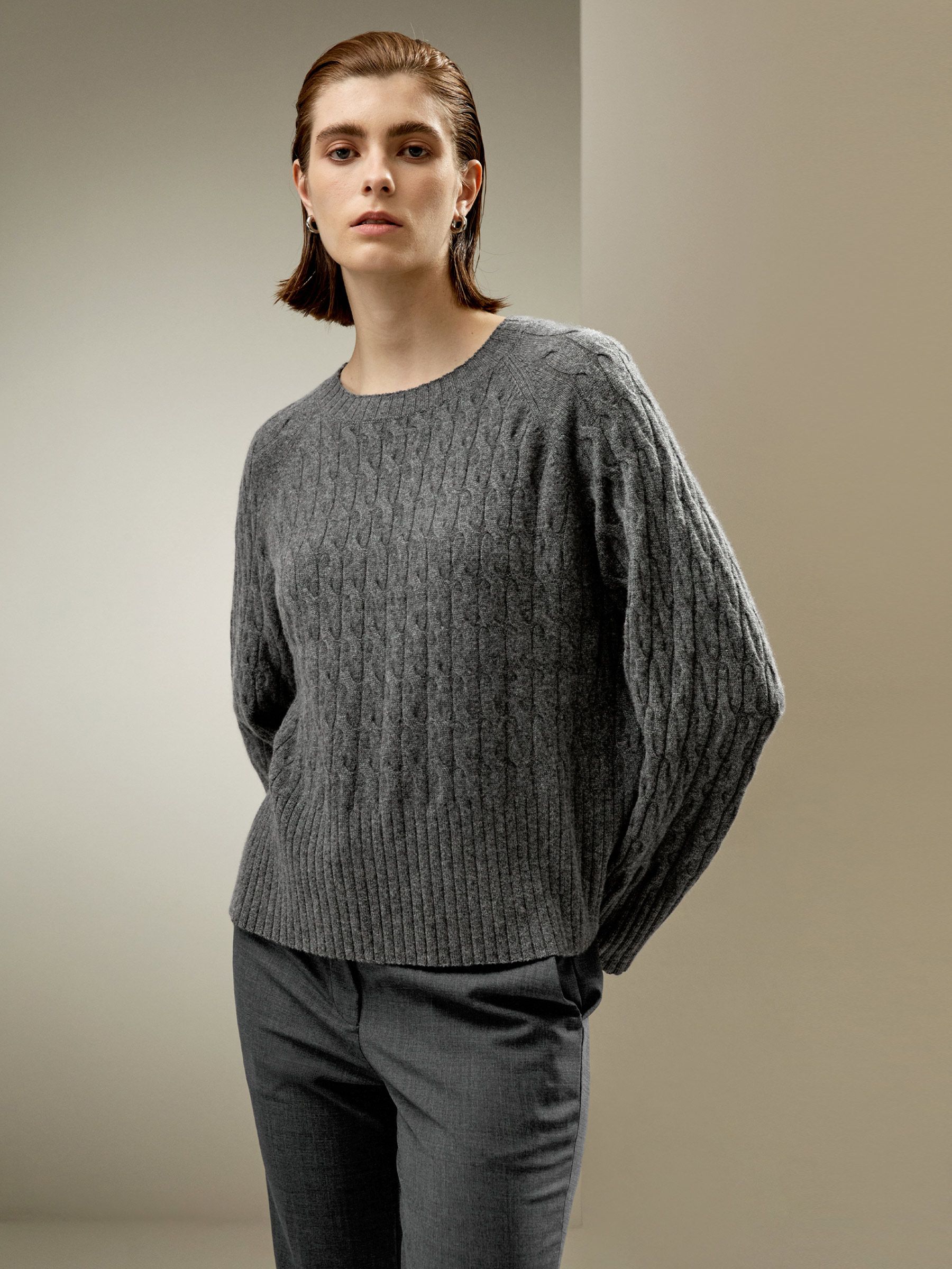 Baby Cashmere Maglione a maglia a cavo