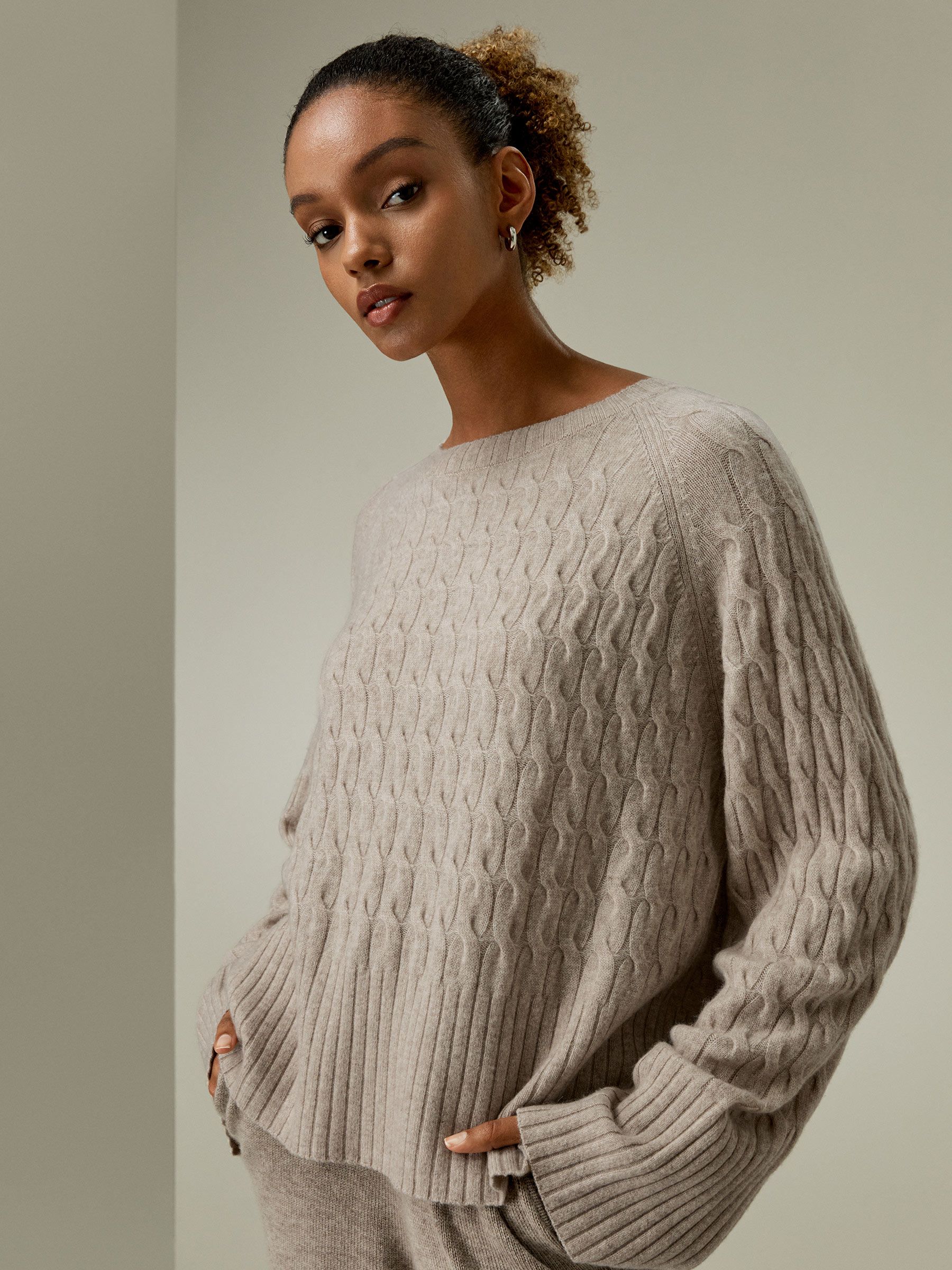 Baby Cashmere Maglione a maglia a cavo