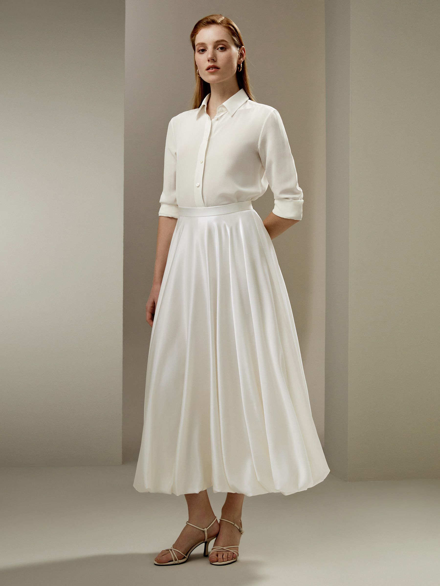 LILYSILK X LYDIA MILLEN Snowdrop Skirt