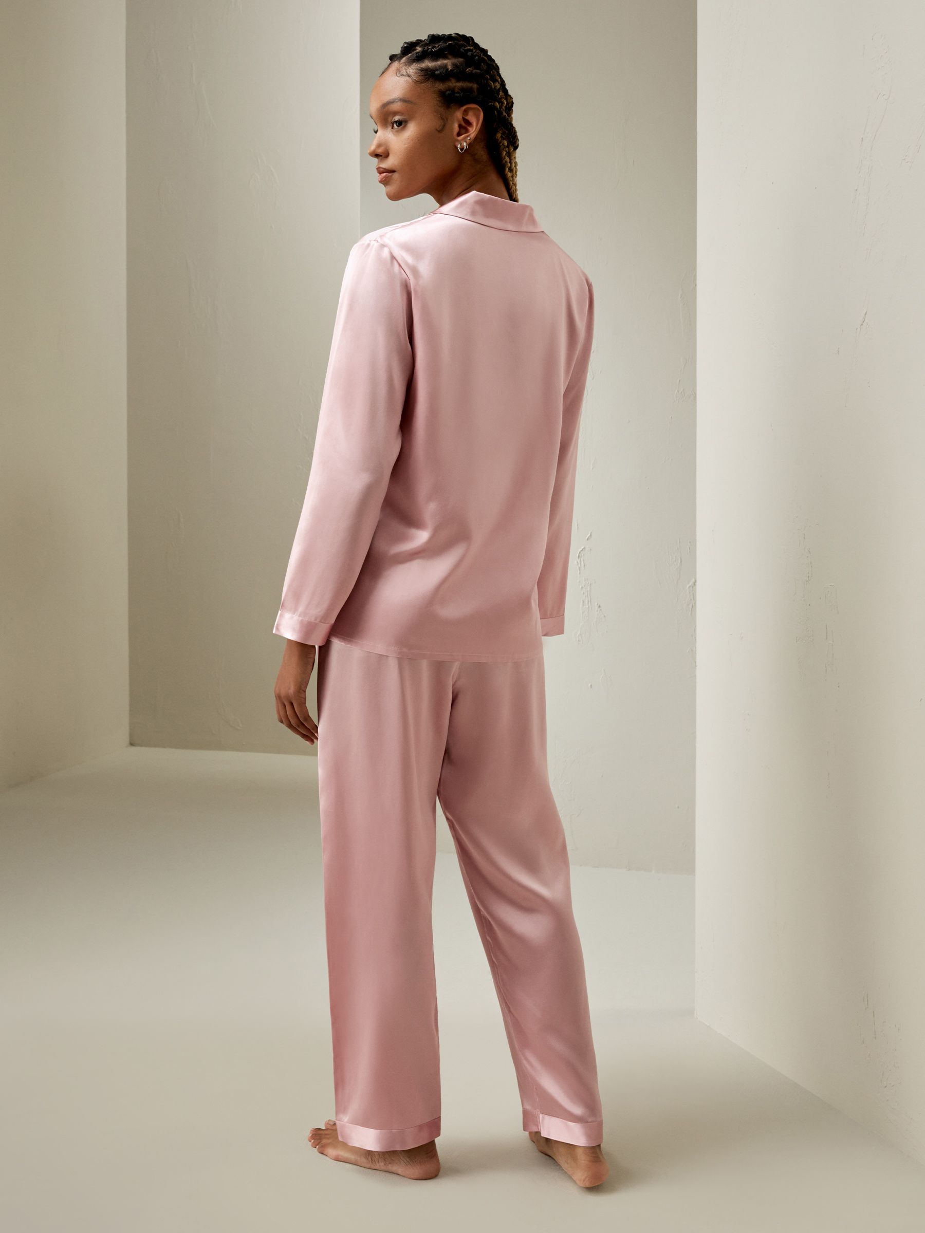 Ensemble De Pyjama En Soie De 22 MM Bouton Classique