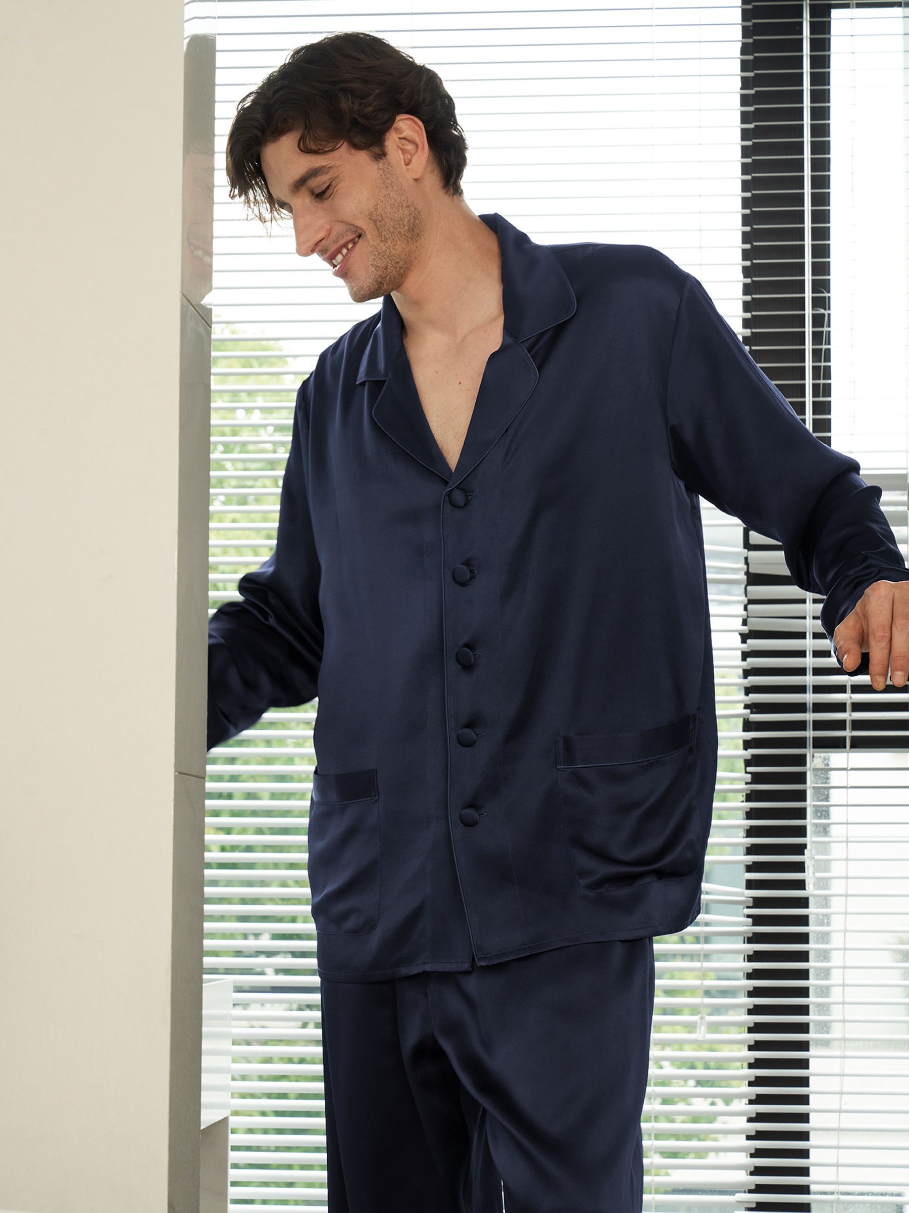 22 Momme Long Silk Pajamas Set for Men