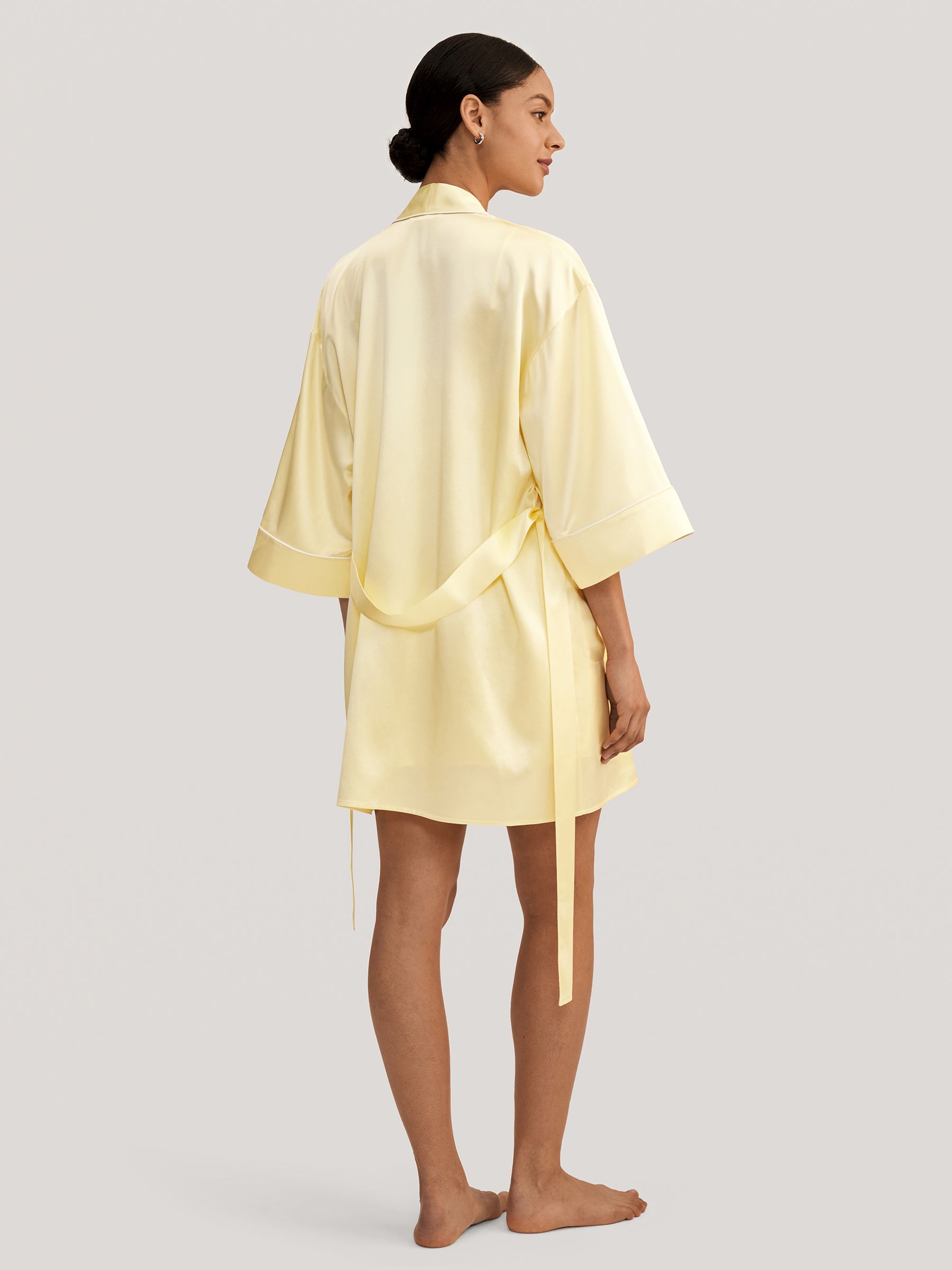 LILYÁUREA® Seidensatin Kimono Morgenmantel