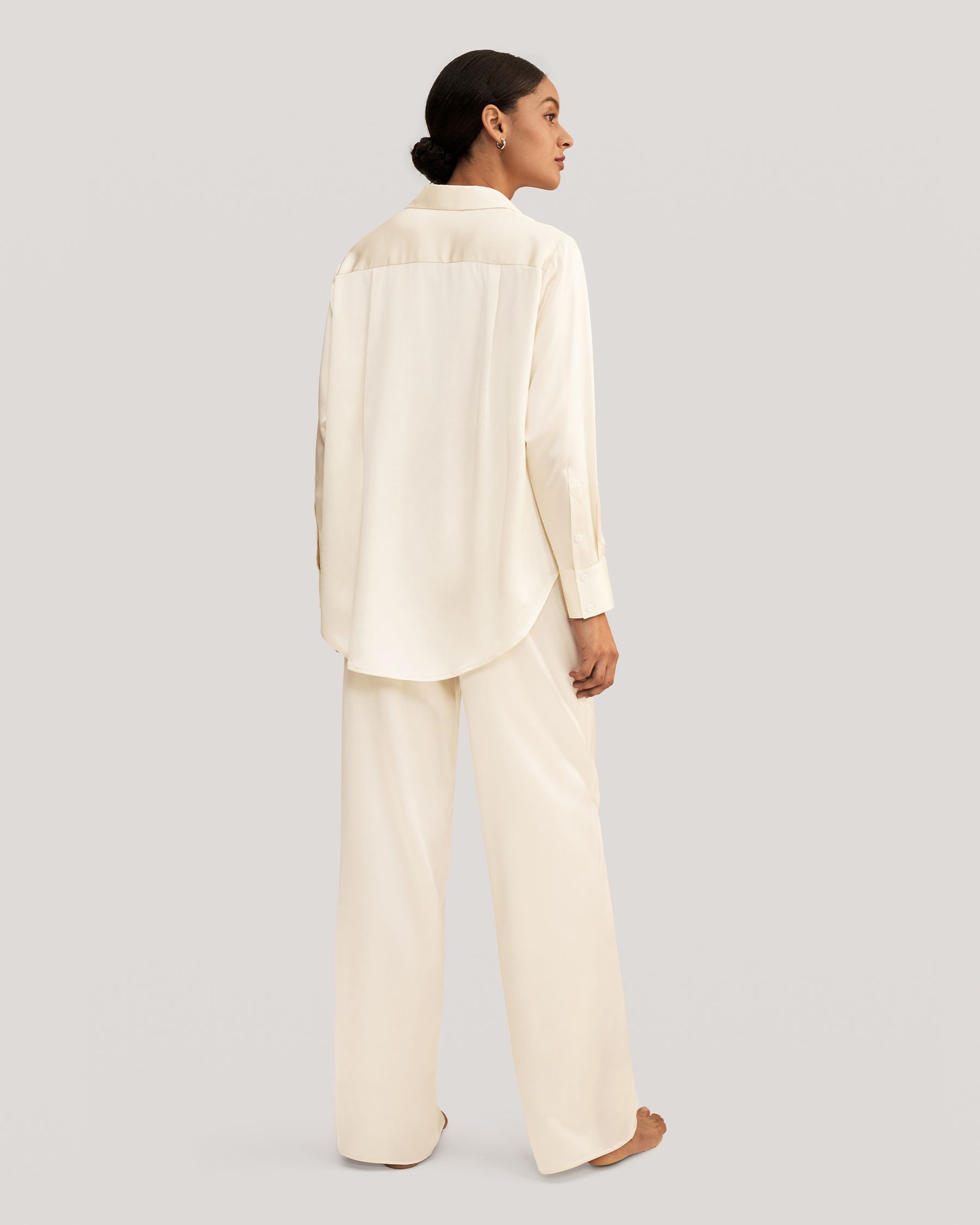 Viola oversized Silk Satin pyjamas sæt